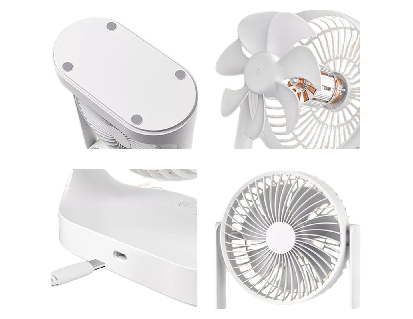 Portable Double Head Desktop Fan F-052 - THABTHABA STORE