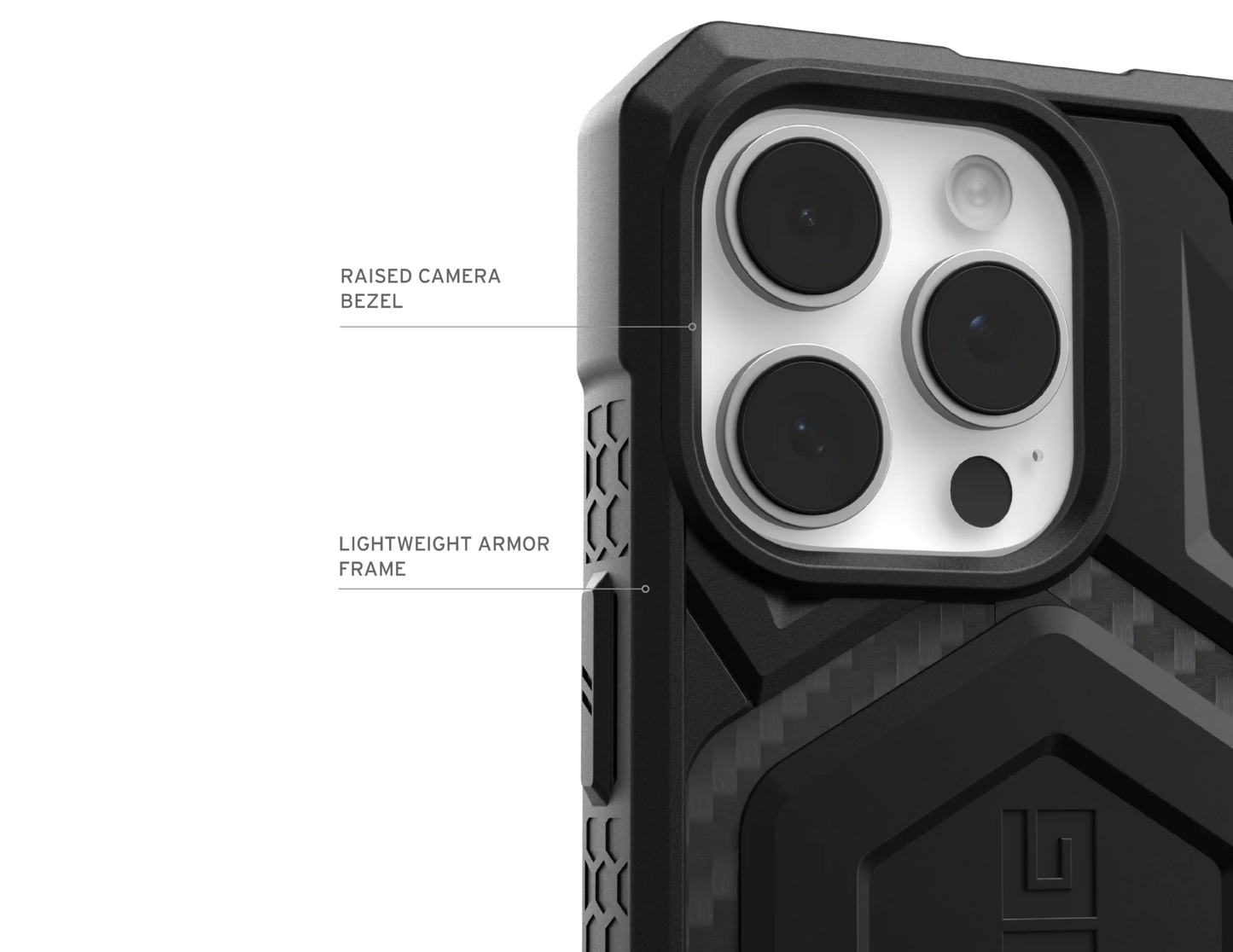 UAG Monarch Pro - Carbon Fiber MagSafe Case with Magnetic Ring Stand for iPhone 16 Pro Max