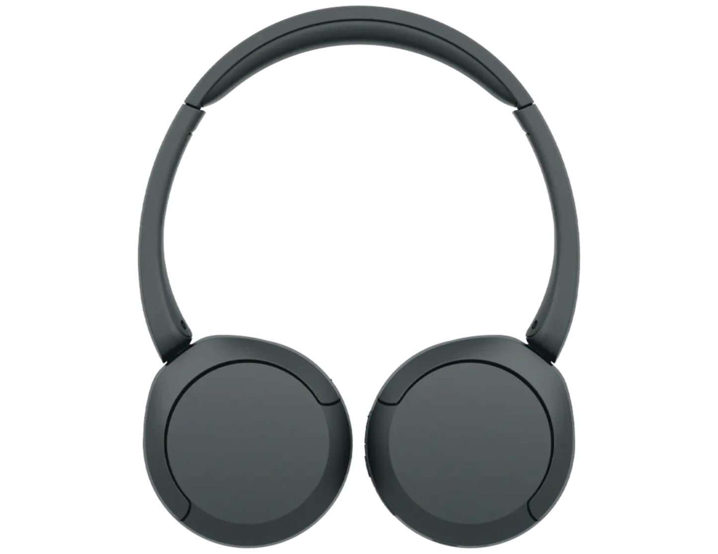 Black headphones on a white background