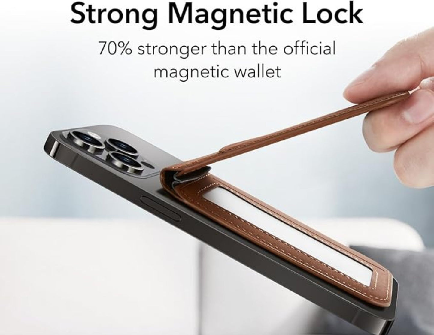 ESR HaloLock Vegan Leather Wallet Stand