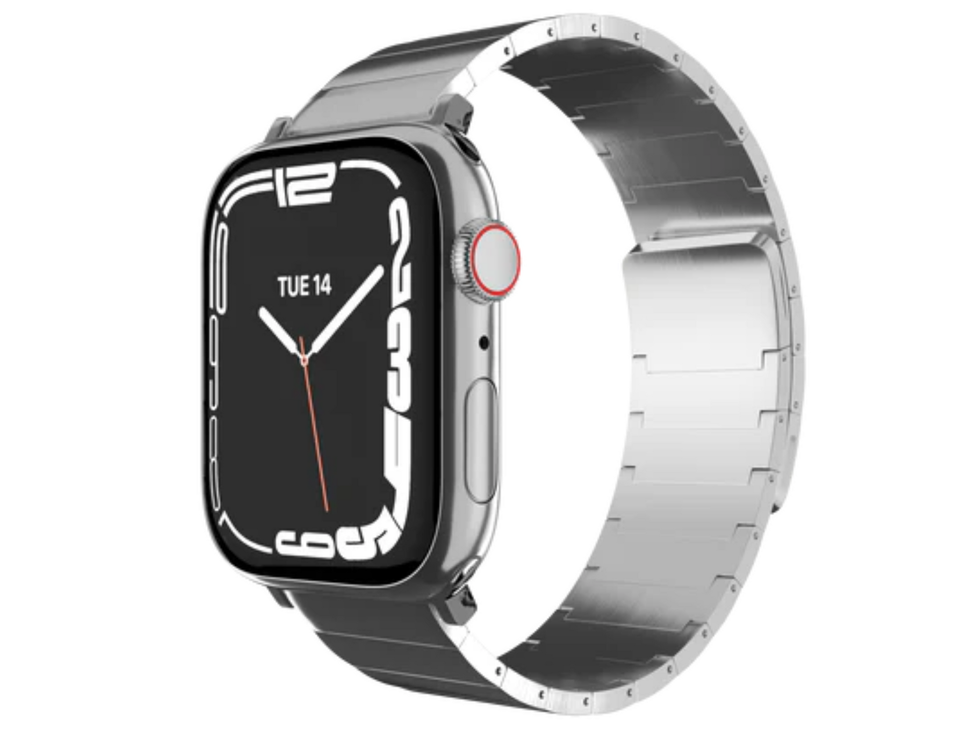 MagEasy Maestro M Magnetic Stainless Steel Apple Watch Loop - Silver and Black - THABTHABA STORE