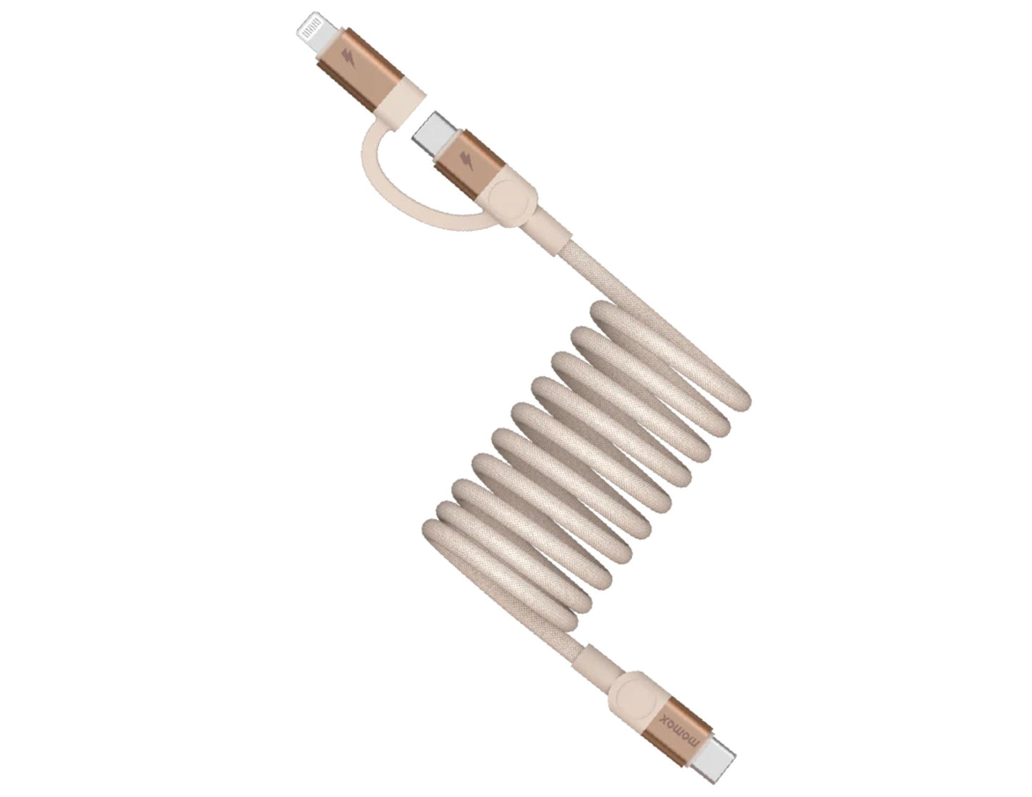 كابل موماكس ماج لينك دوو المغناطيسي 2 في 1 (من USB-C إلى USB-C وLightning) - شحن سريع 60 وات بطول 2 متر