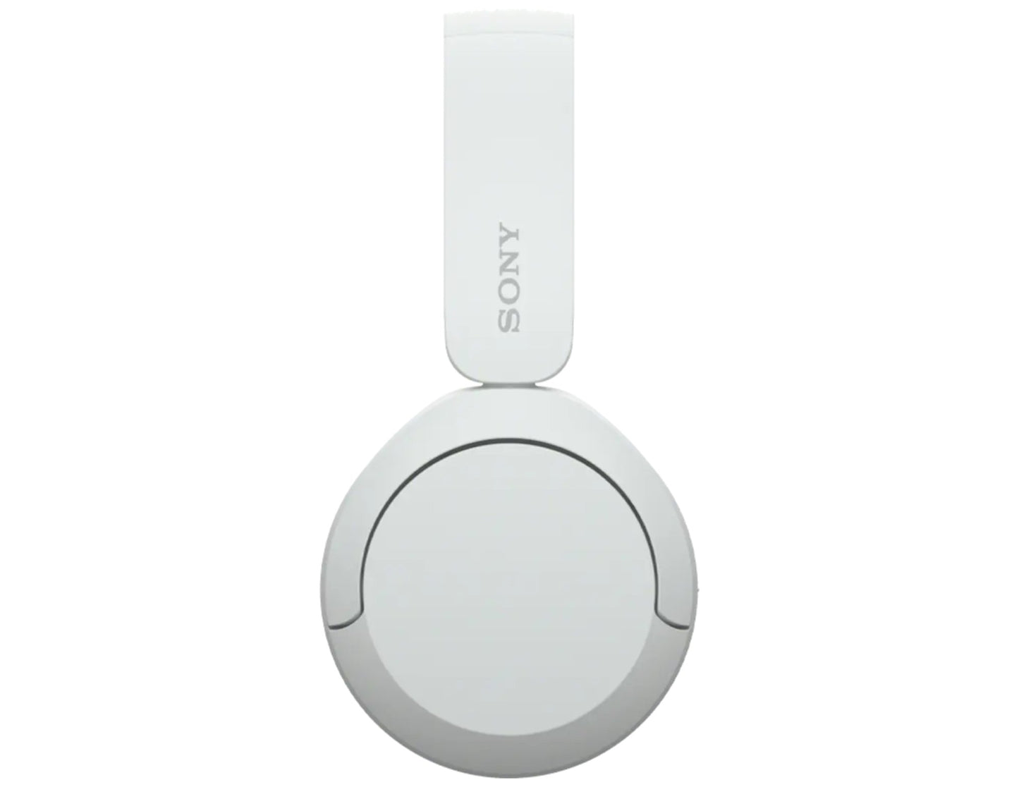 White Sony wireless earbud on a white background