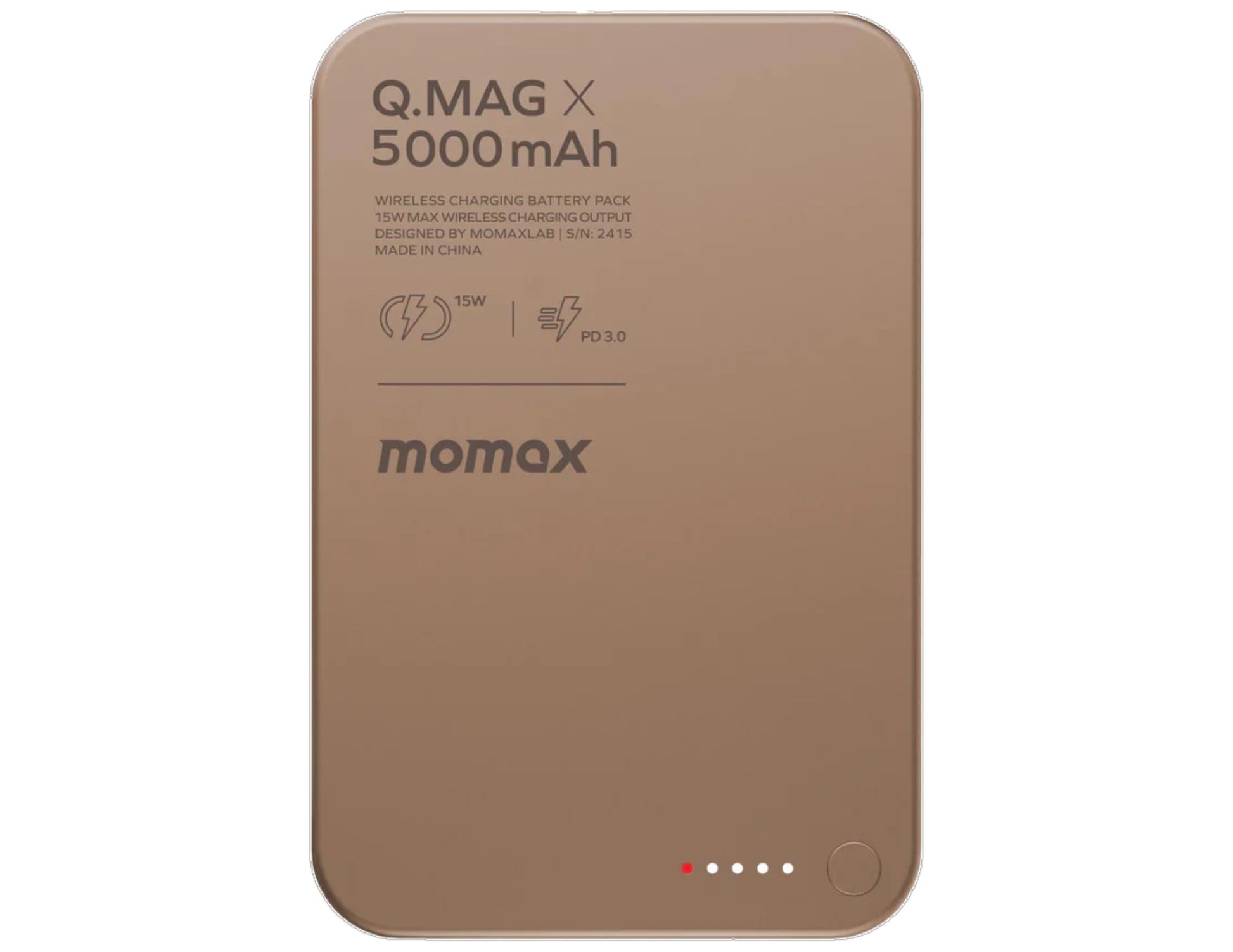 Momax Sandstone Charger Assemble – Magnetic Power Bank + USB-C Cable + GaN Adapter Combo