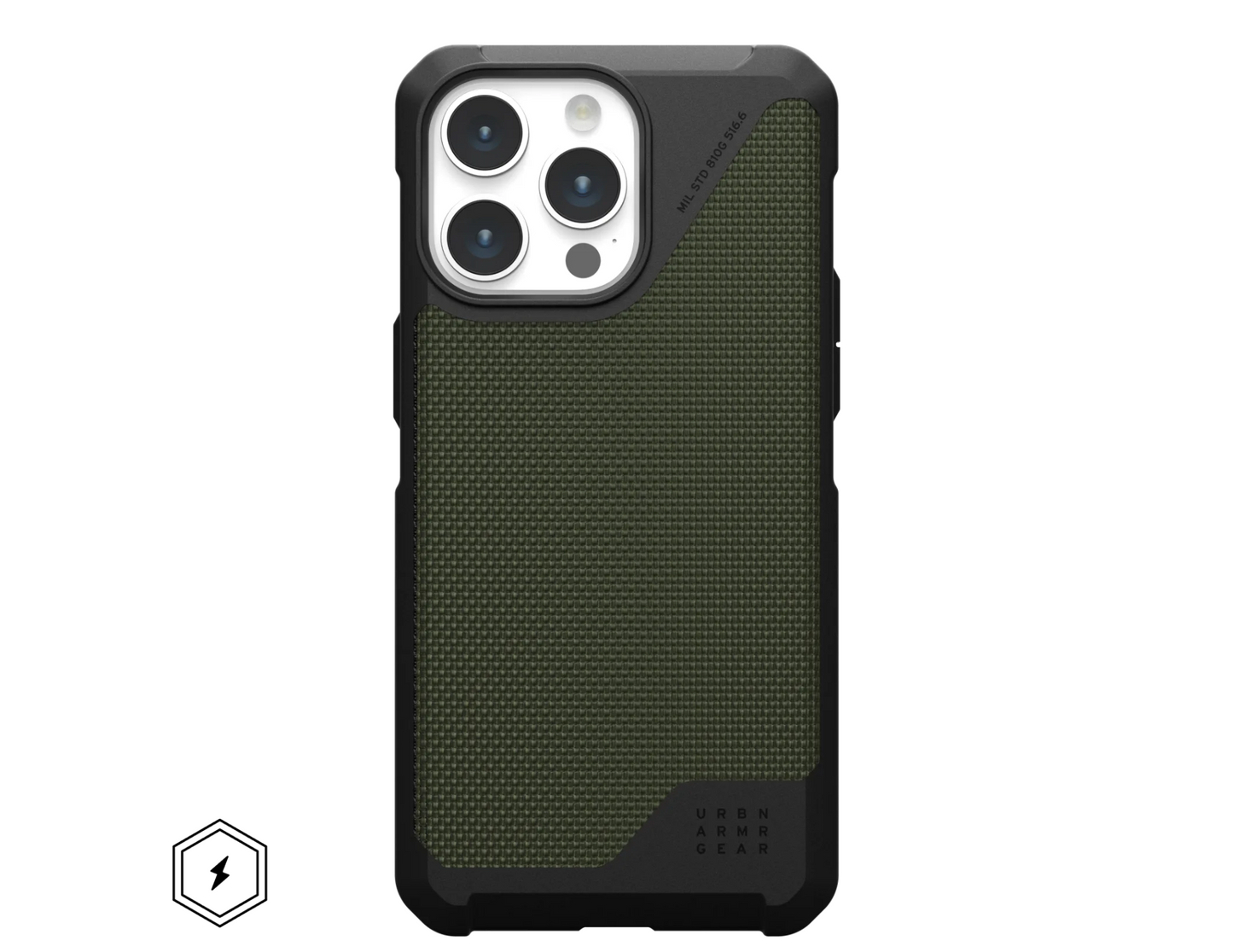 UAG Metropolis LT Case for iPhone 15 Pro - Pro Max - Kevlar Black & Olive - THABTHABA STORE
