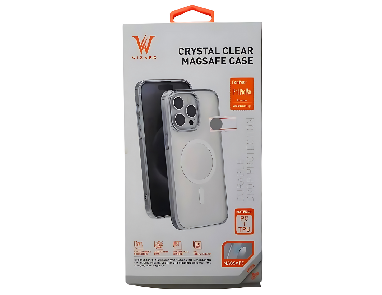 Wizard Crystal Clear Magsafe Case for iPhone 14 Pro- Pro Max , iPhone 15 Pro- Pro Max - THABTHABA STORE