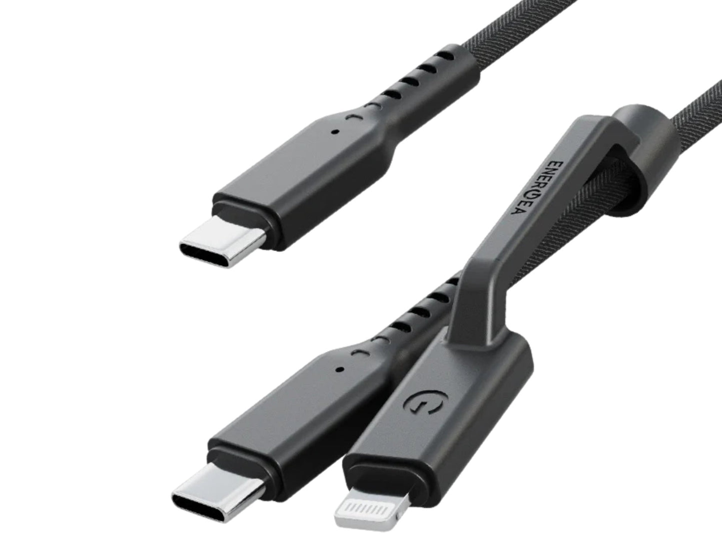 Energea Flow Duo 2-in-1 USB-C to USB-C + Lightning Cable 1.5M – CBL-FLDUO-BLK150