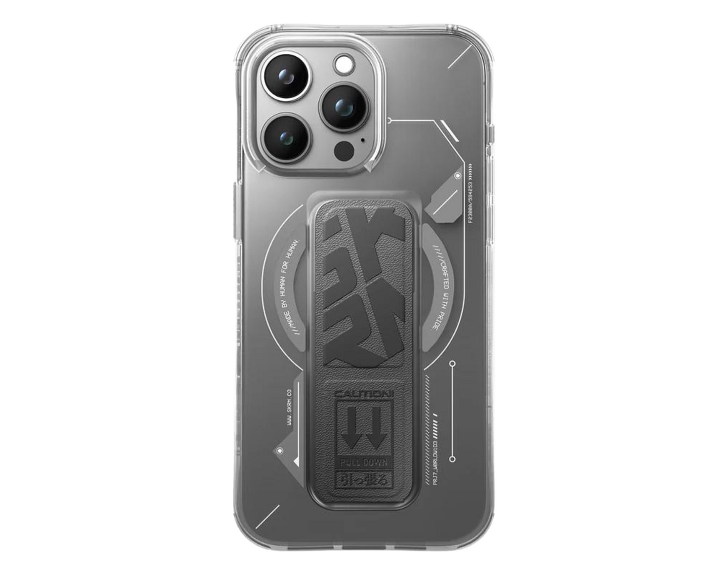 Skinarma HELIO Clear Case With Extendable Gripstand for iPhone 15 Pro - THABTHABA STORE