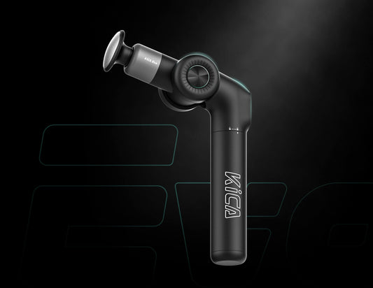 Kica Evo Fascia Massage Gun with visible brand logo on a dark background