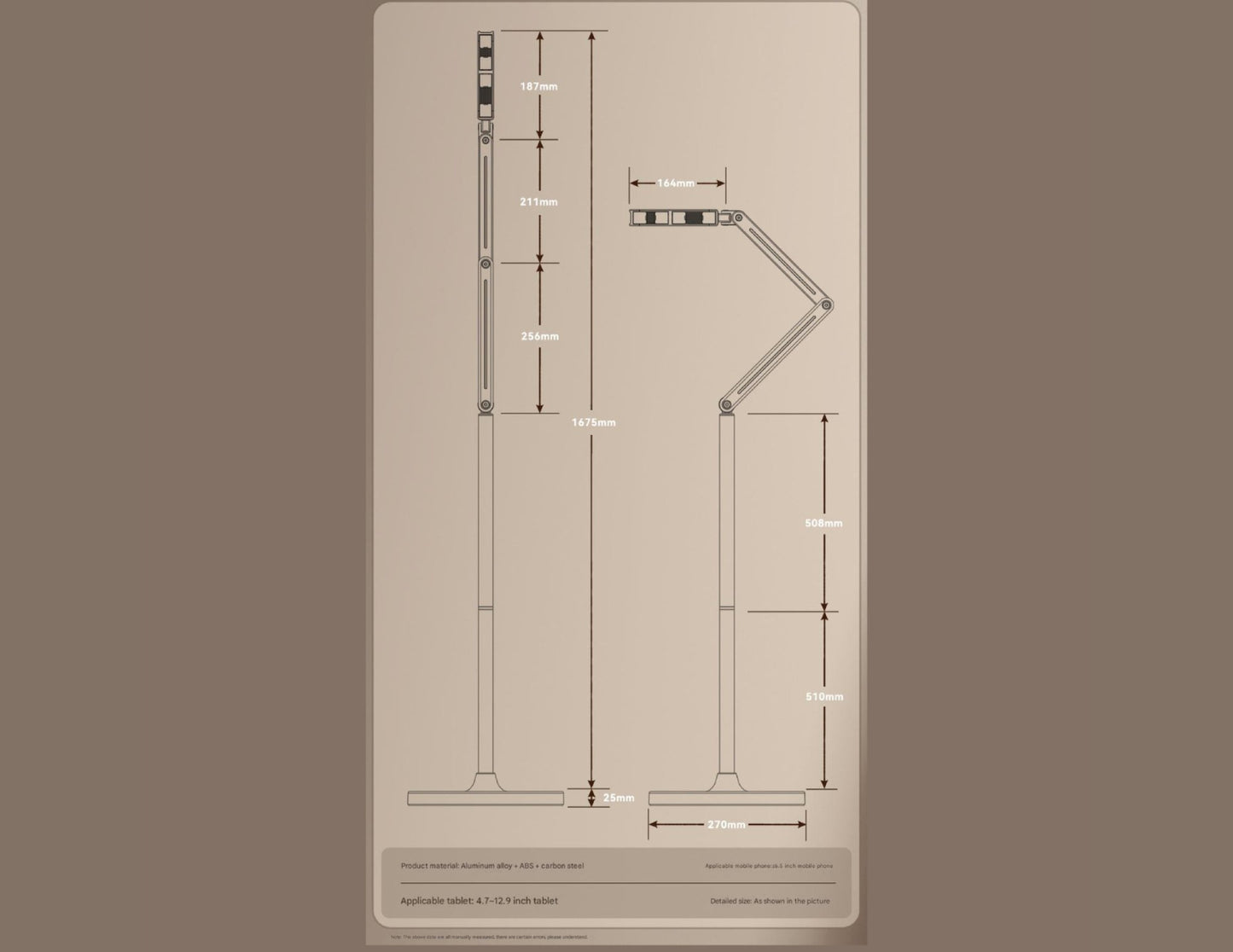 P86S Universal Stand for Mobile Phone and Tablet – Gray