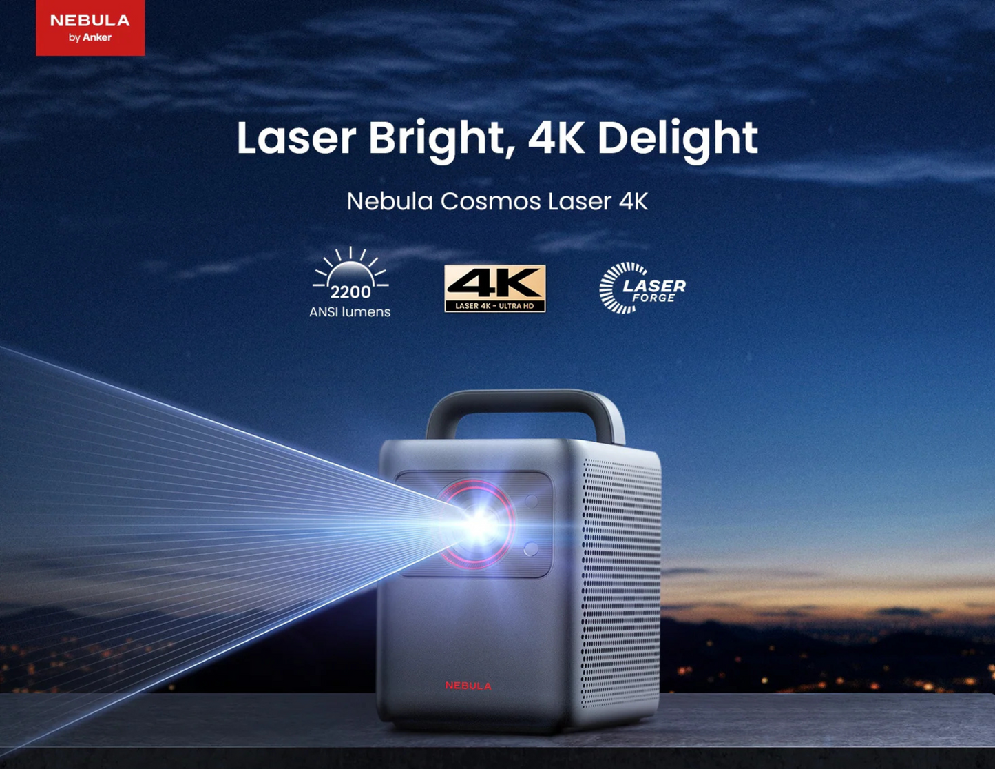 Anker Nebula Cosmos Laser 4K Projector D23502F1