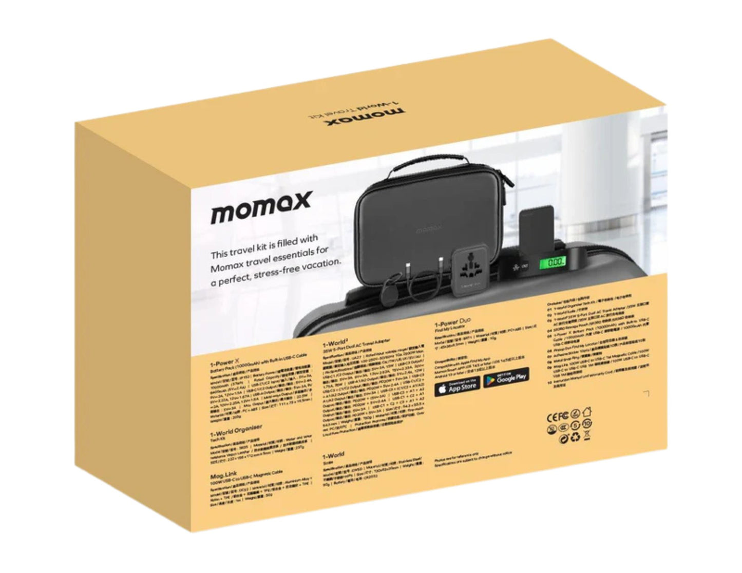 MOMAX 1-World Travel Essential Kit – VPD0176 packaging on a white background