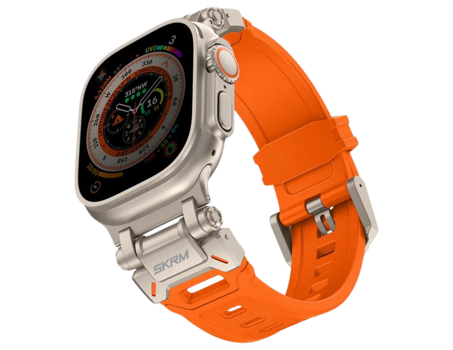 SkinArma Apple Watch Ultra Bands - Orange Red and Black - THABTHABA STORE