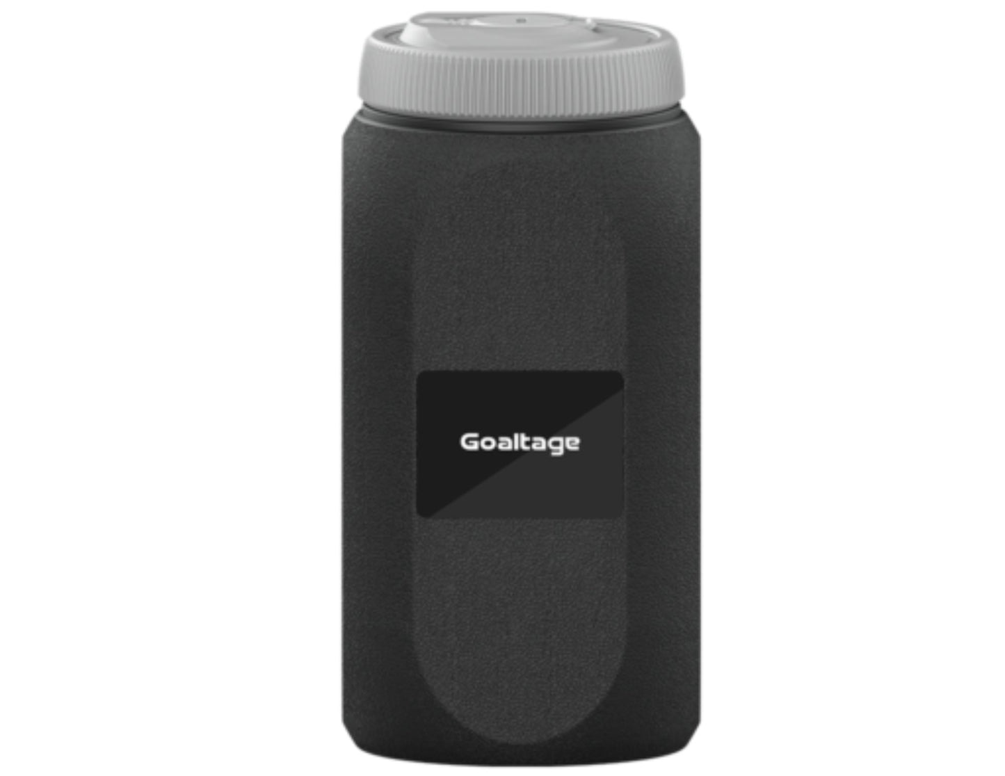 Black Goaltage EcoSpray Portable Bidet – GT-BDT01-CMP water bottle with a gray cap on a white background