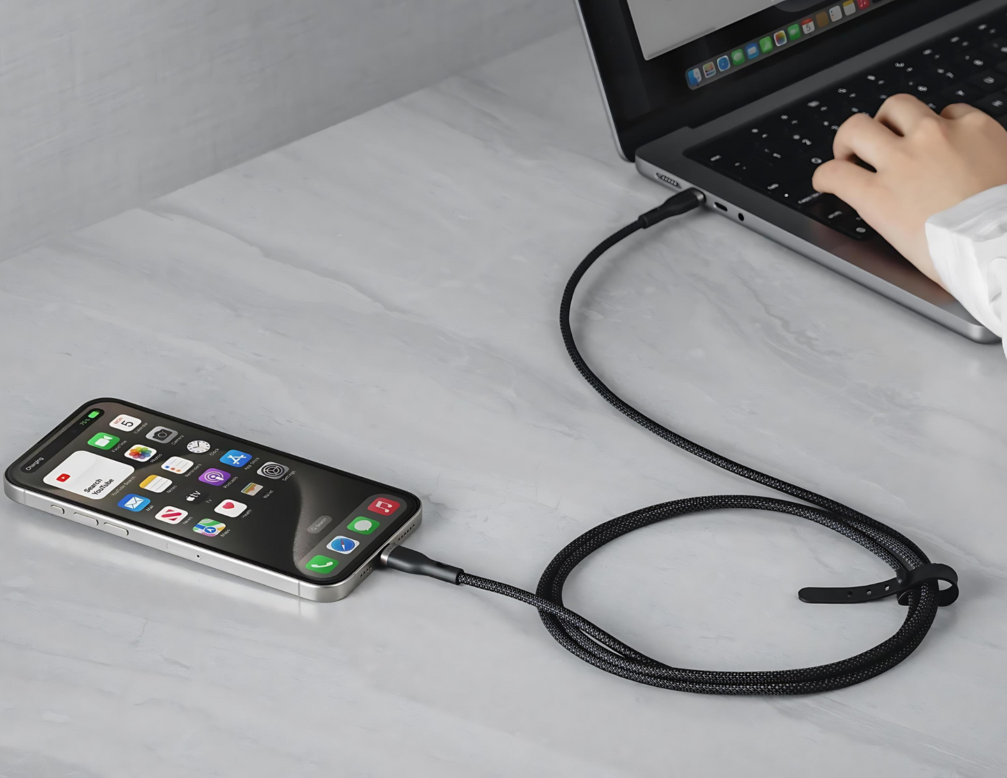 MagEasy Magnetic Wire Fast Charging/Sync Cable 240W - 2M/6ft | Type-C to Type-C