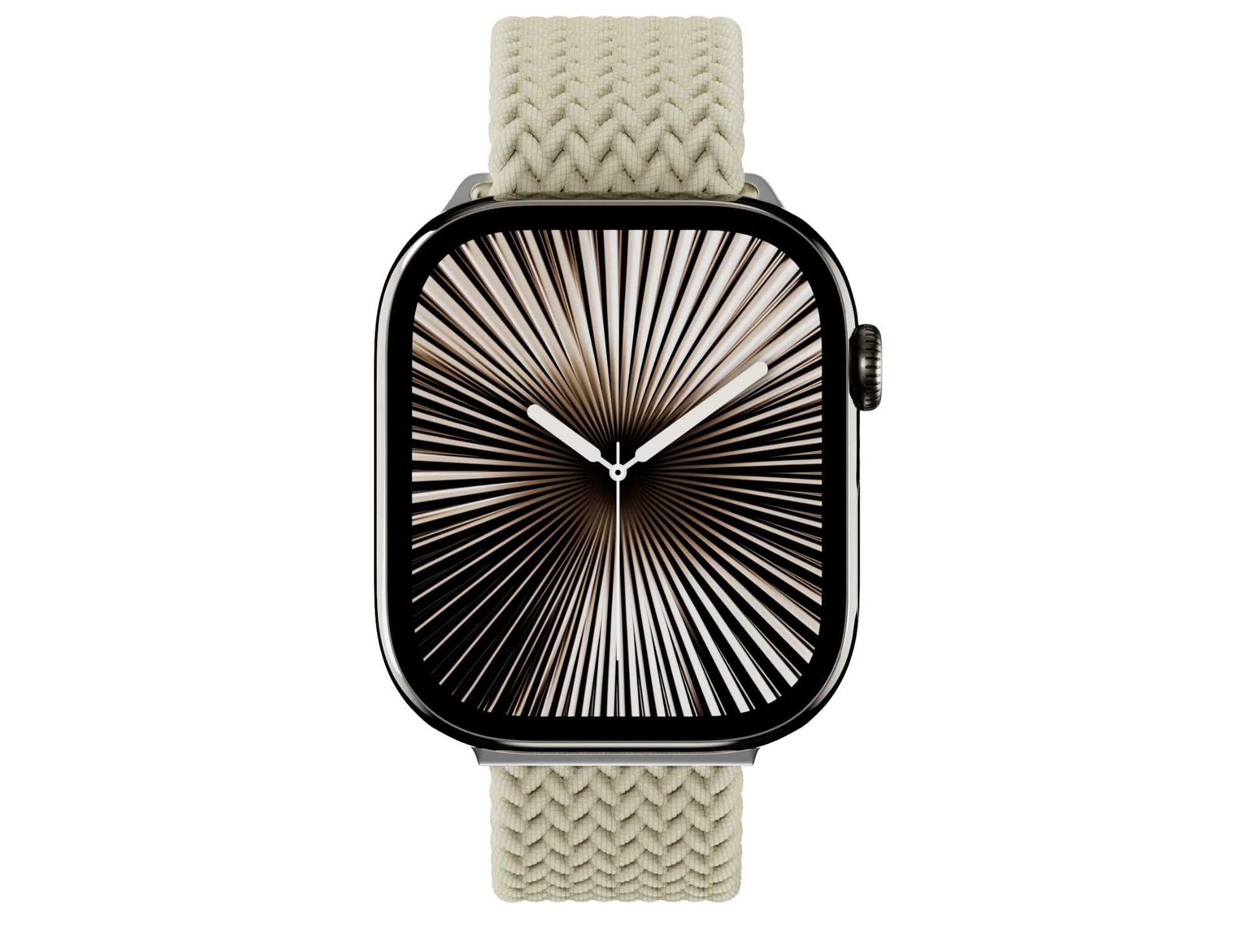 Smartwatch with a textured band on a white background