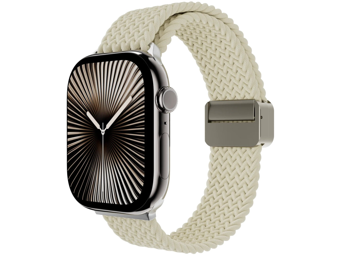 Mageasy Braided Nylon Magnetic Apple Watch Loop 44/45/46/49mm – Breathable & Adjustable Band