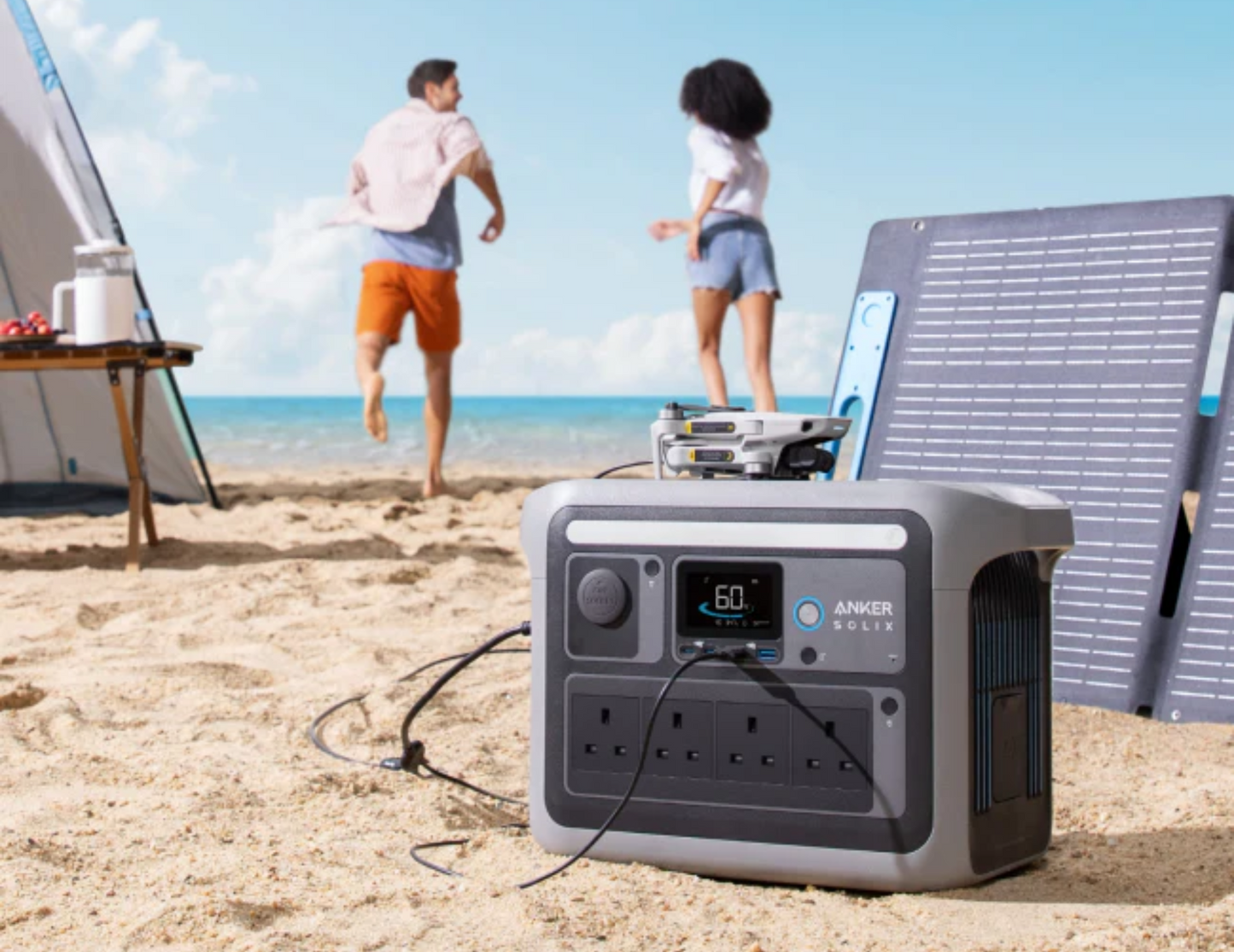 بطارية رحلات محطة الطاقة المحمولة Anker SOLIX C1000 – 1056 وات في الساعة، 1800 وات