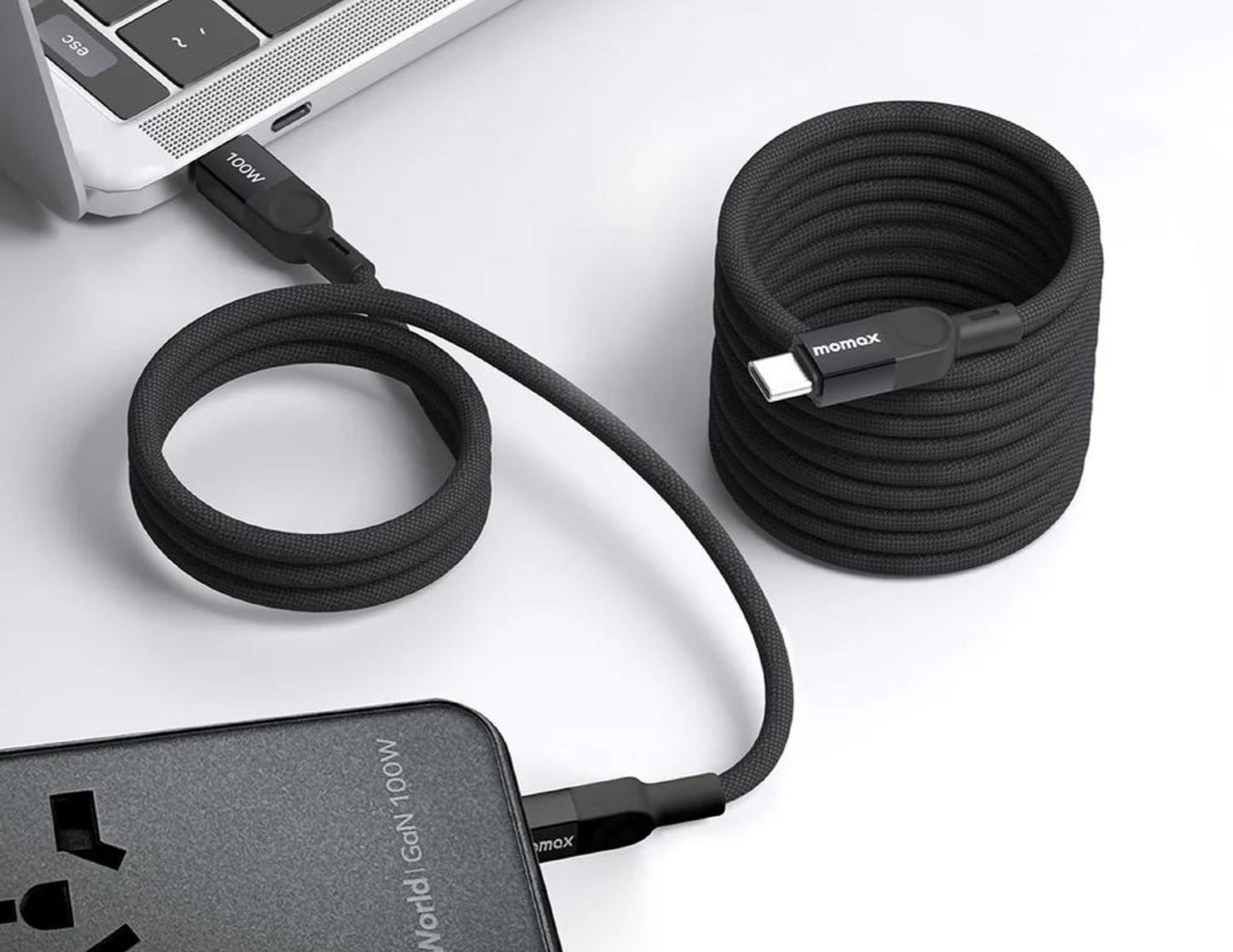 Momax Mag Link Magnetic USB-C to USB-C Cable 100W (1M)