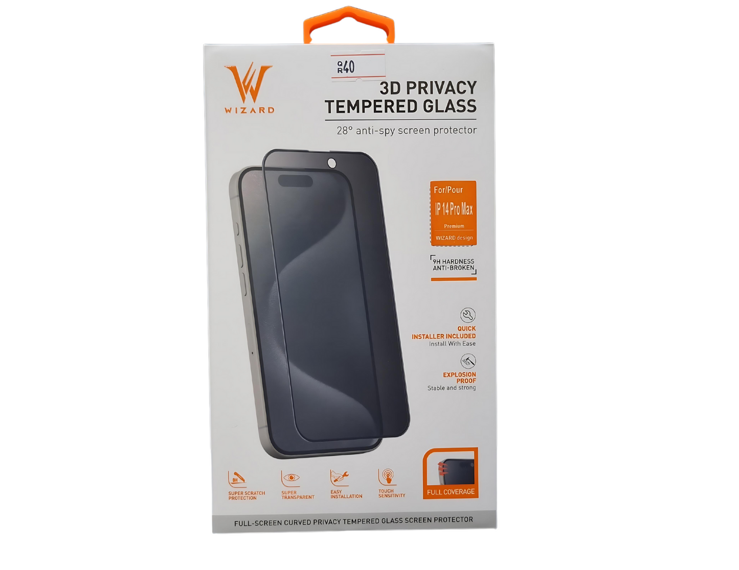 Wizard 3D Privacy Tempered Glass for iPhone 14 Pro- Pro Max , iPhone 15 Pro- Pro Max - THABTHABA STORE