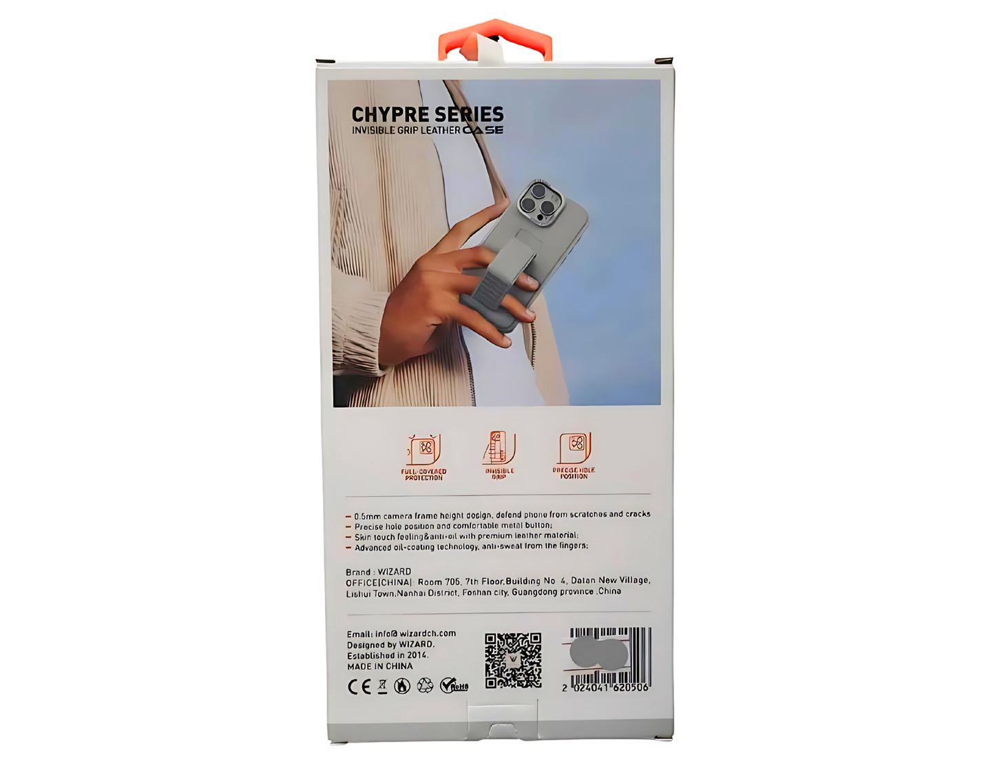 Wizard Chypre Series Invisible Grey Grip Leather Case for iPhone 15 Pro- Pro Max - THABTHABA STORE