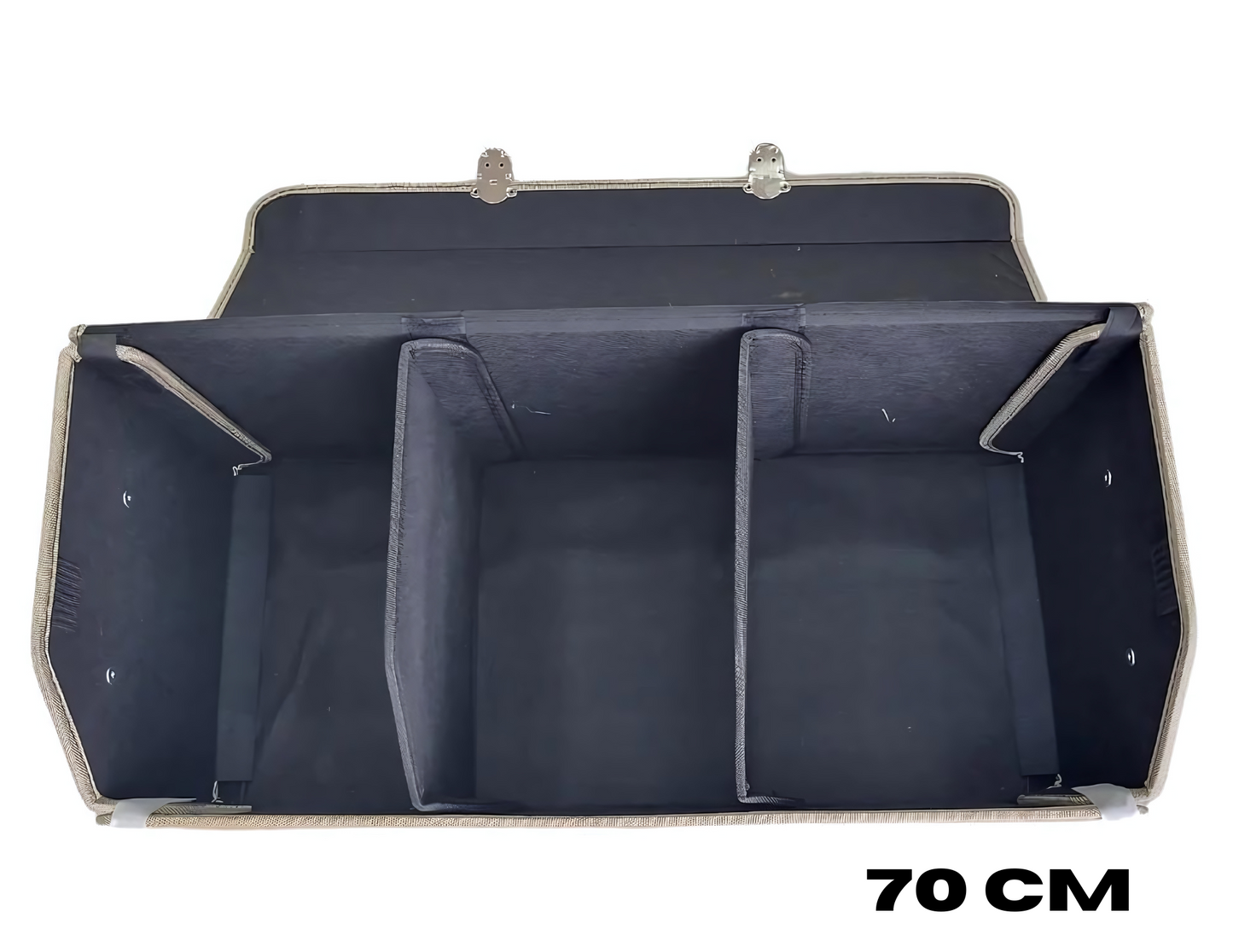Trunk Organizer Leather Storage Box for Car - Large 3 Compartments - THABTHABA STORE
