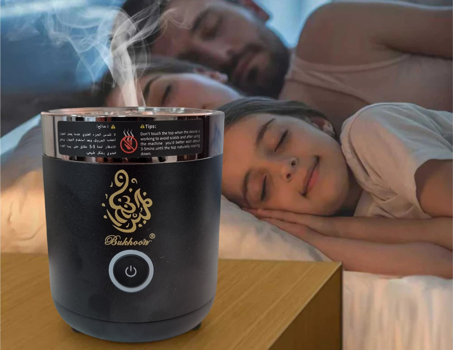 Mini Incense Burner B37 – Portable Fast Bukhoor Burner with Auto Timer & LED