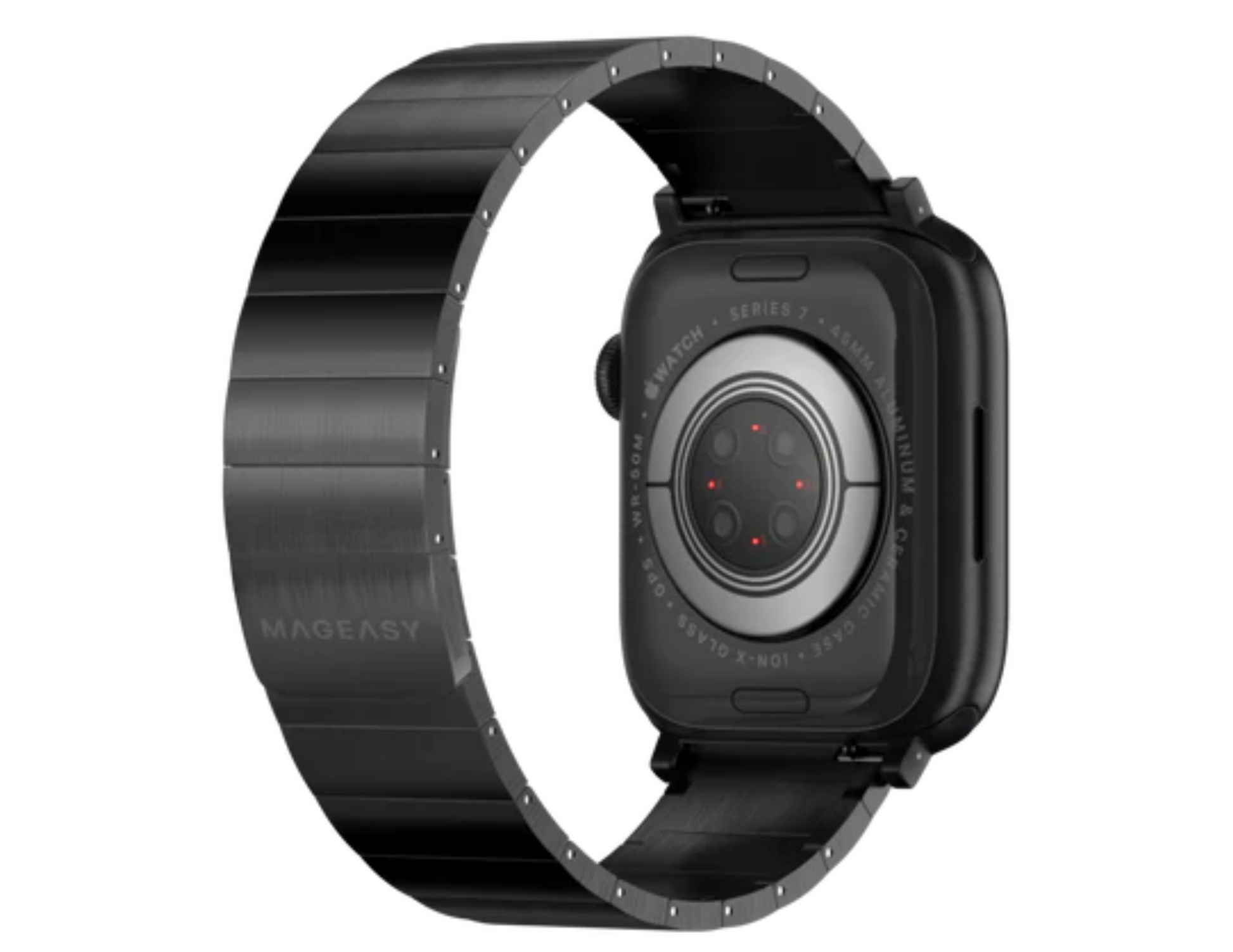 MagEasy Maestro M Magnetic Stainless Steel Apple Watch Loop - Silver and Black - THABTHABA STORE