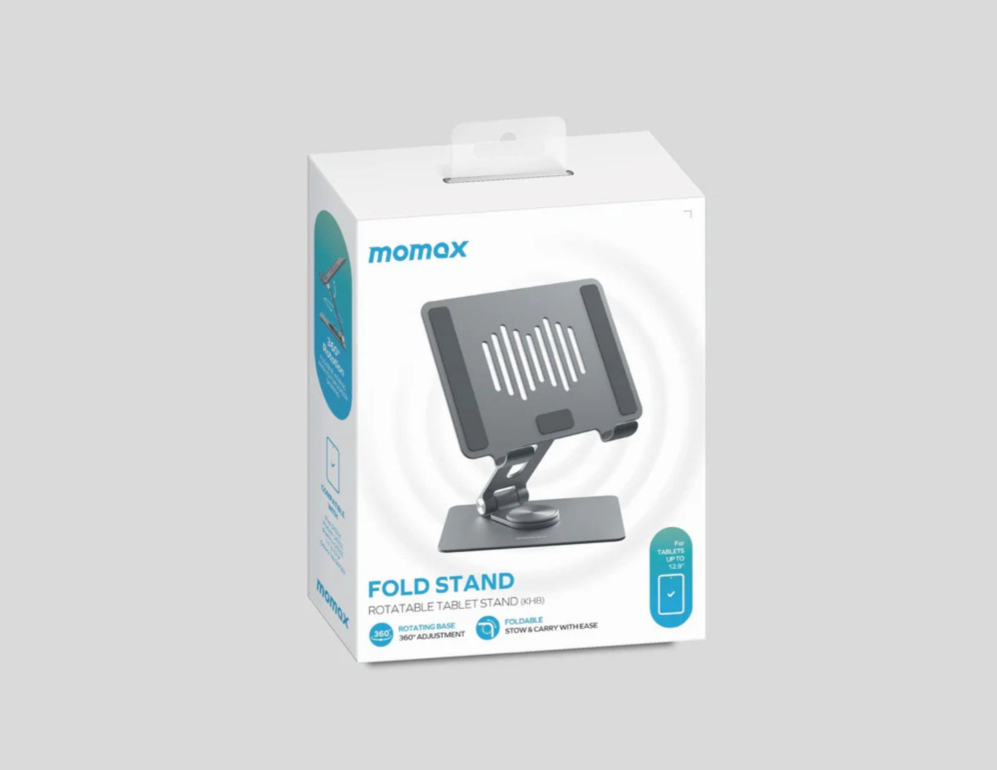Momax Fold Stand Rotating Tablet Stand KH8E Grey