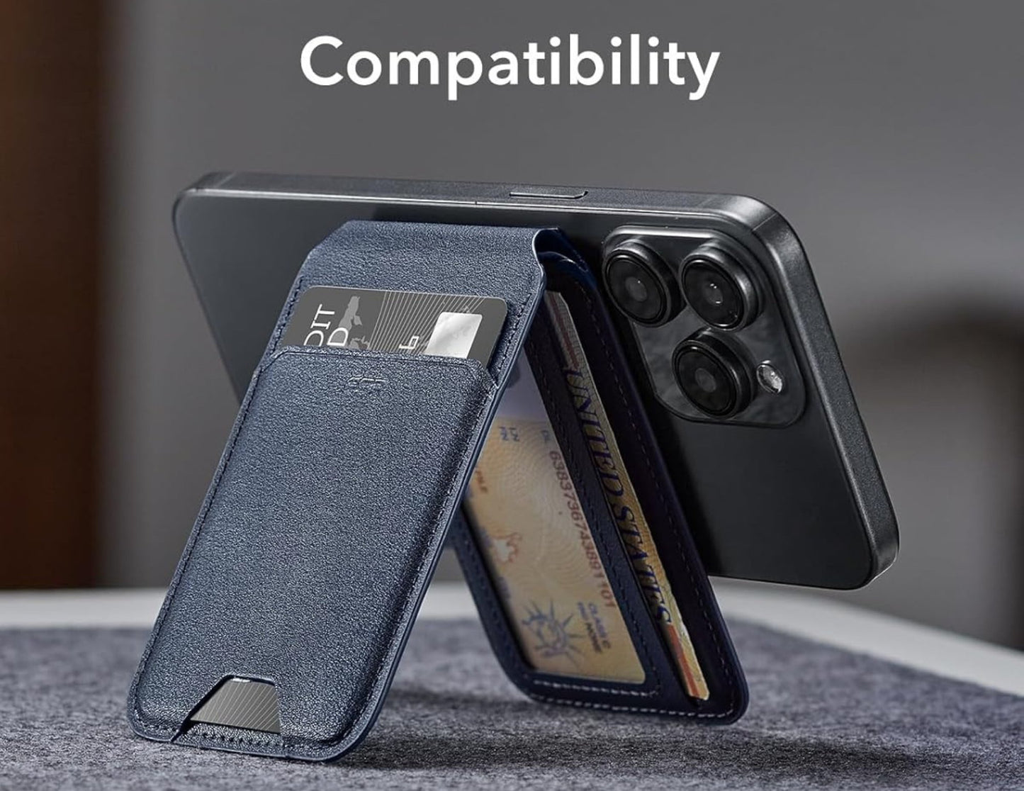 ESR HaloLock Vegan Leather Wallet Stand