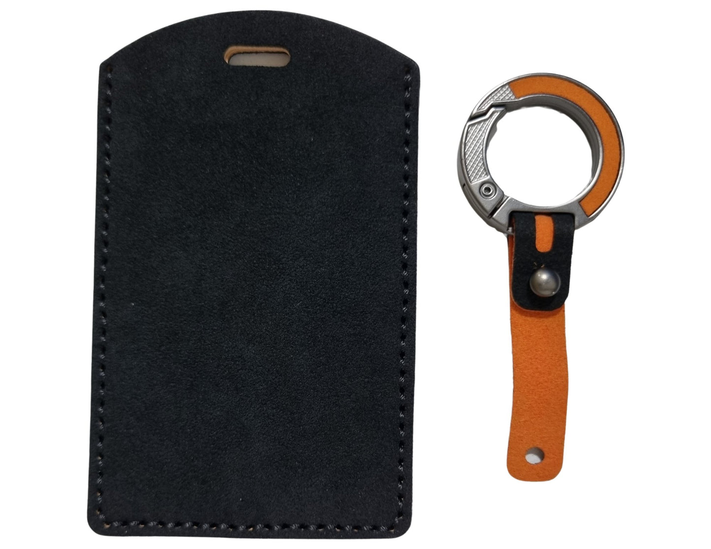 Black BYD Smart Card Cover – Alcantara Material on a white background