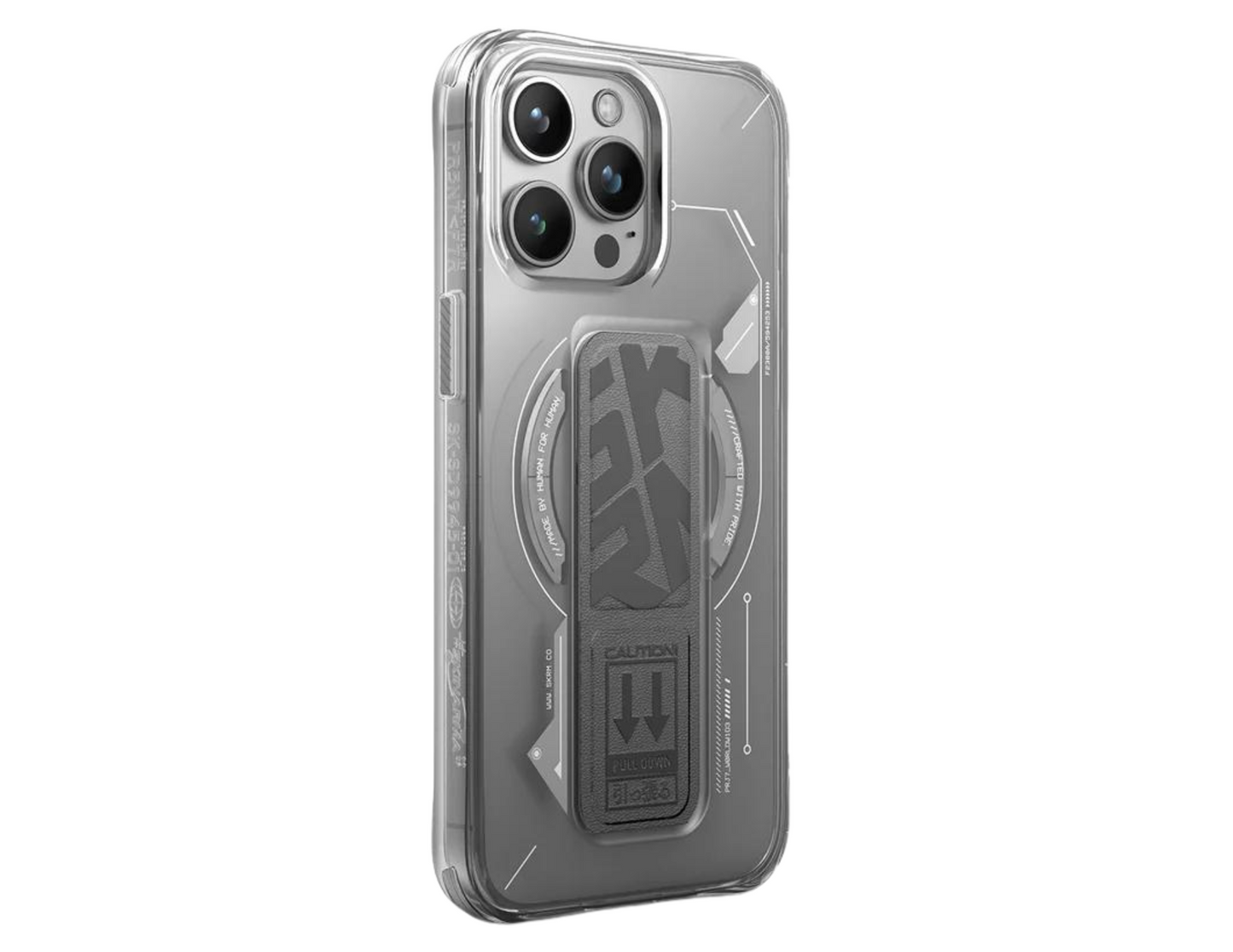 Skinarma HELIO Clear Case With Extendable Gripstand for iPhone 15 Pro - THABTHABA STORE