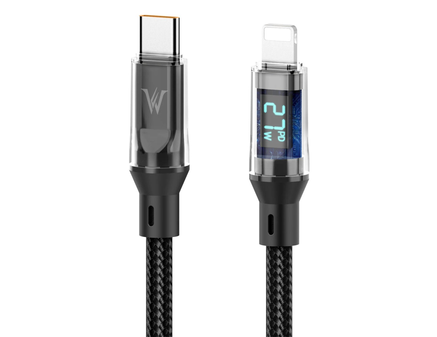 Two USB cables with connectors on a white background