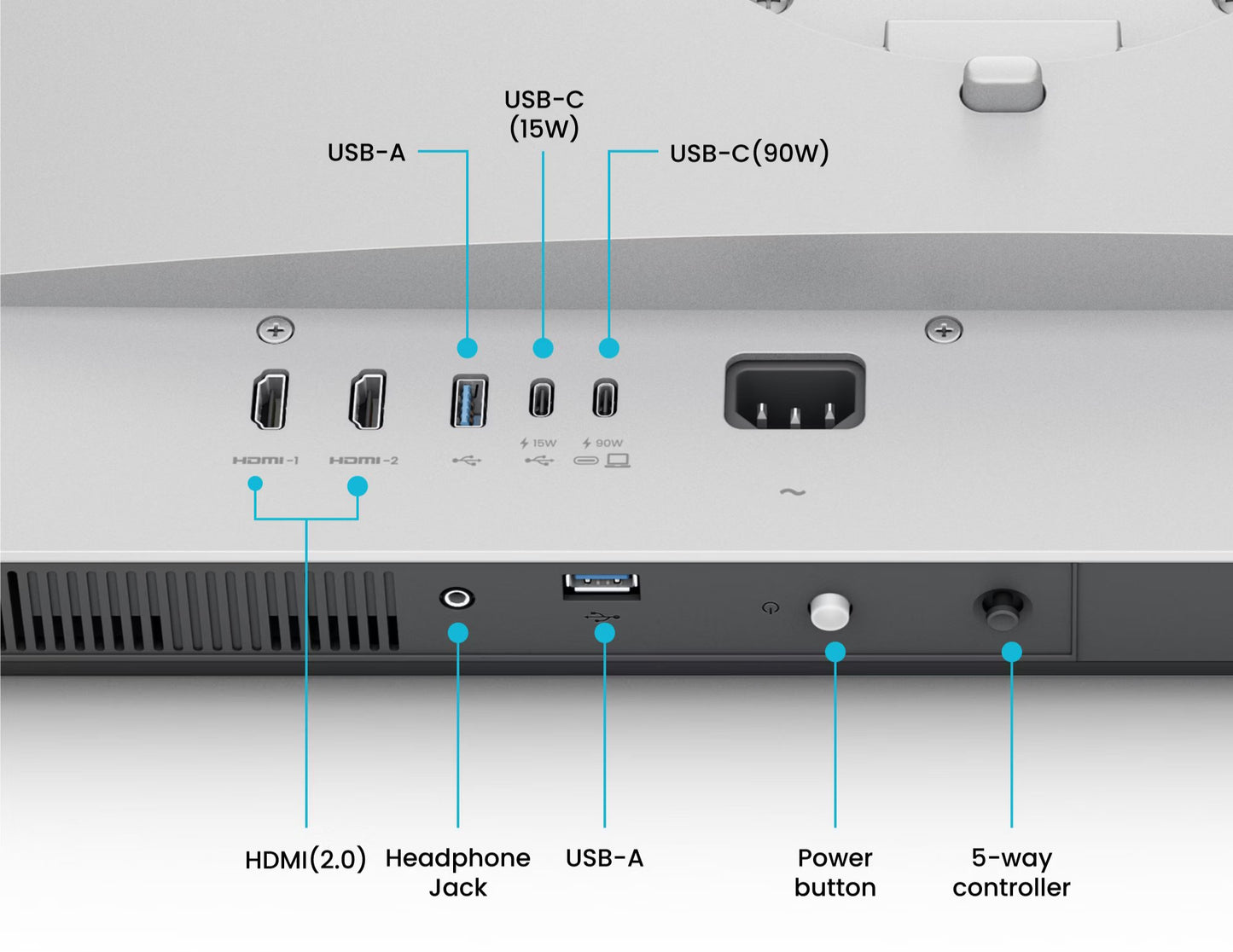 شاشة BenQ MA270U مقاس 27 بوصة بدقة 4K لأجهزة MacBook مع منفذ USB-C وإضاءة خلفية LED