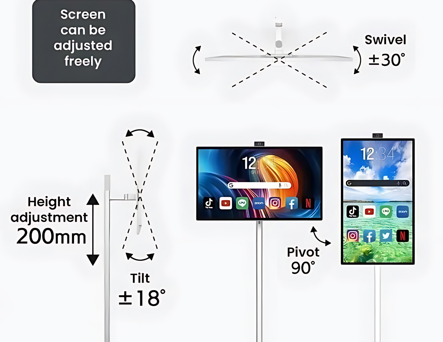 Titan Army 4K Portable Smart Screen Android 32 Inch - THABTHABA STORE