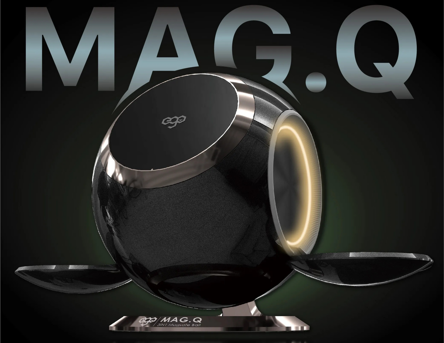 محطة Magsafe 3 في 1 بقوة 15 وات من EGO Mag.Q - EGO-MQ-BLACK