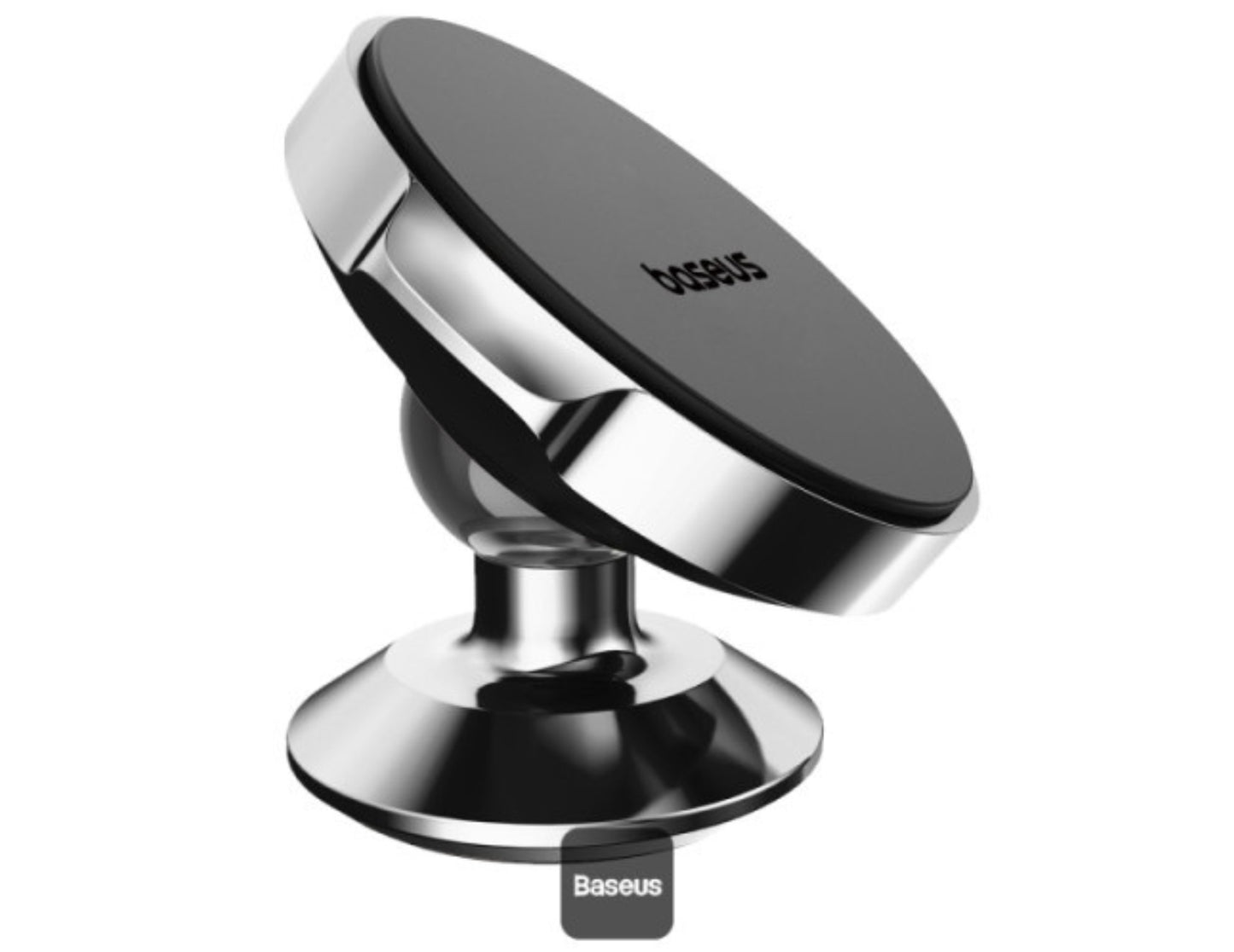 حامل هاتف مغناطيسي للسيارة من سلسلة Baseus Small Ears C40141403113-00 - مثبت بشفط 360 درجة | أسود عنقودي