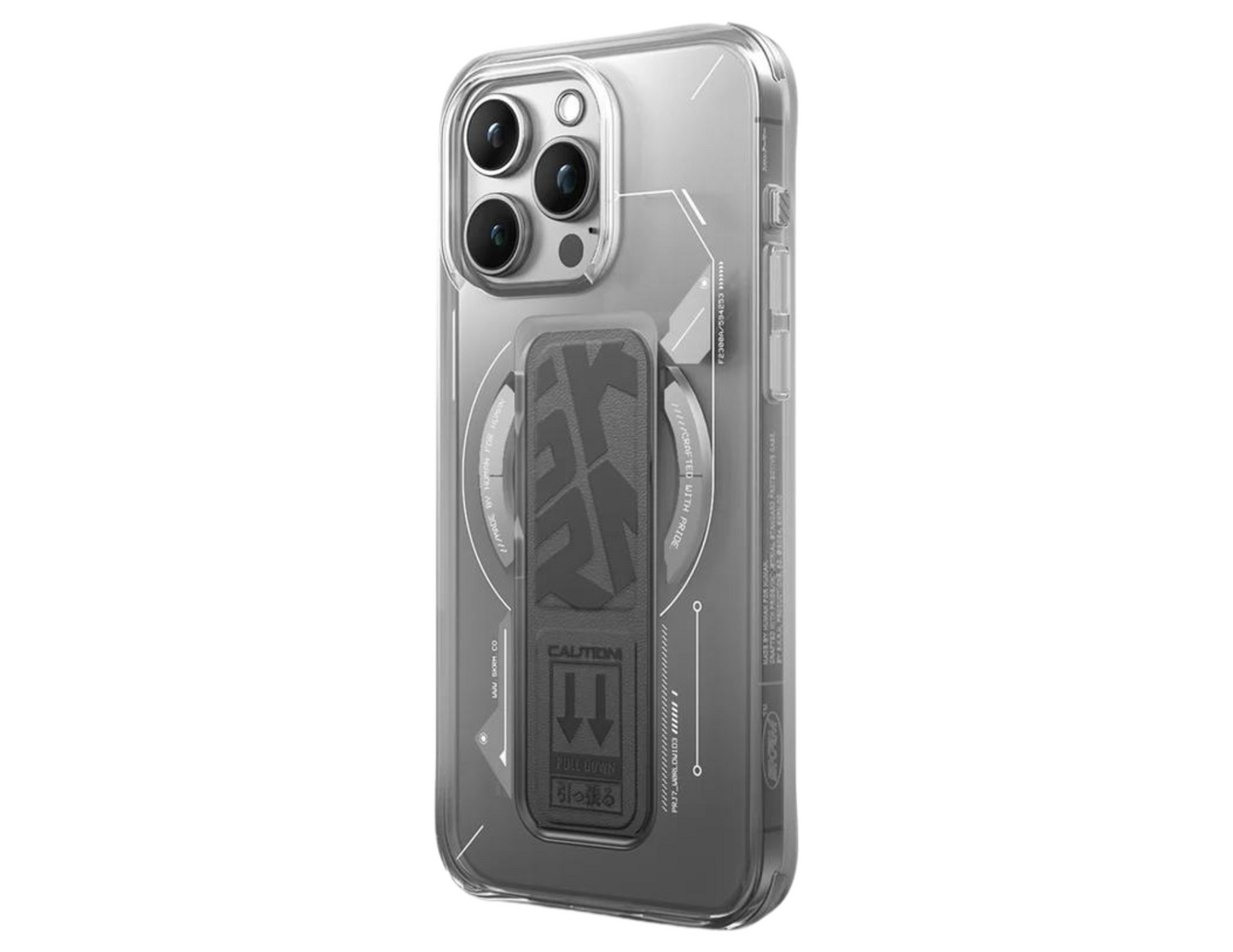 Skinarma HELIO Clear Case With Extendable Gripstand for iPhone 15 Pro - THABTHABA STORE