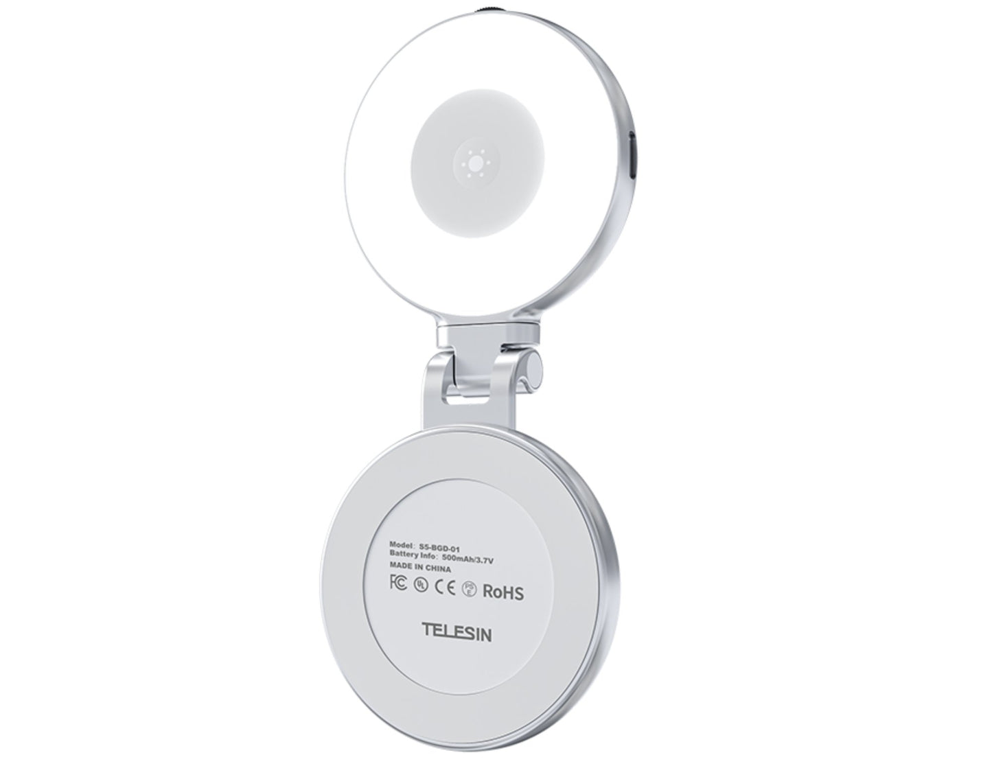 Telesin round camera lens with a white background