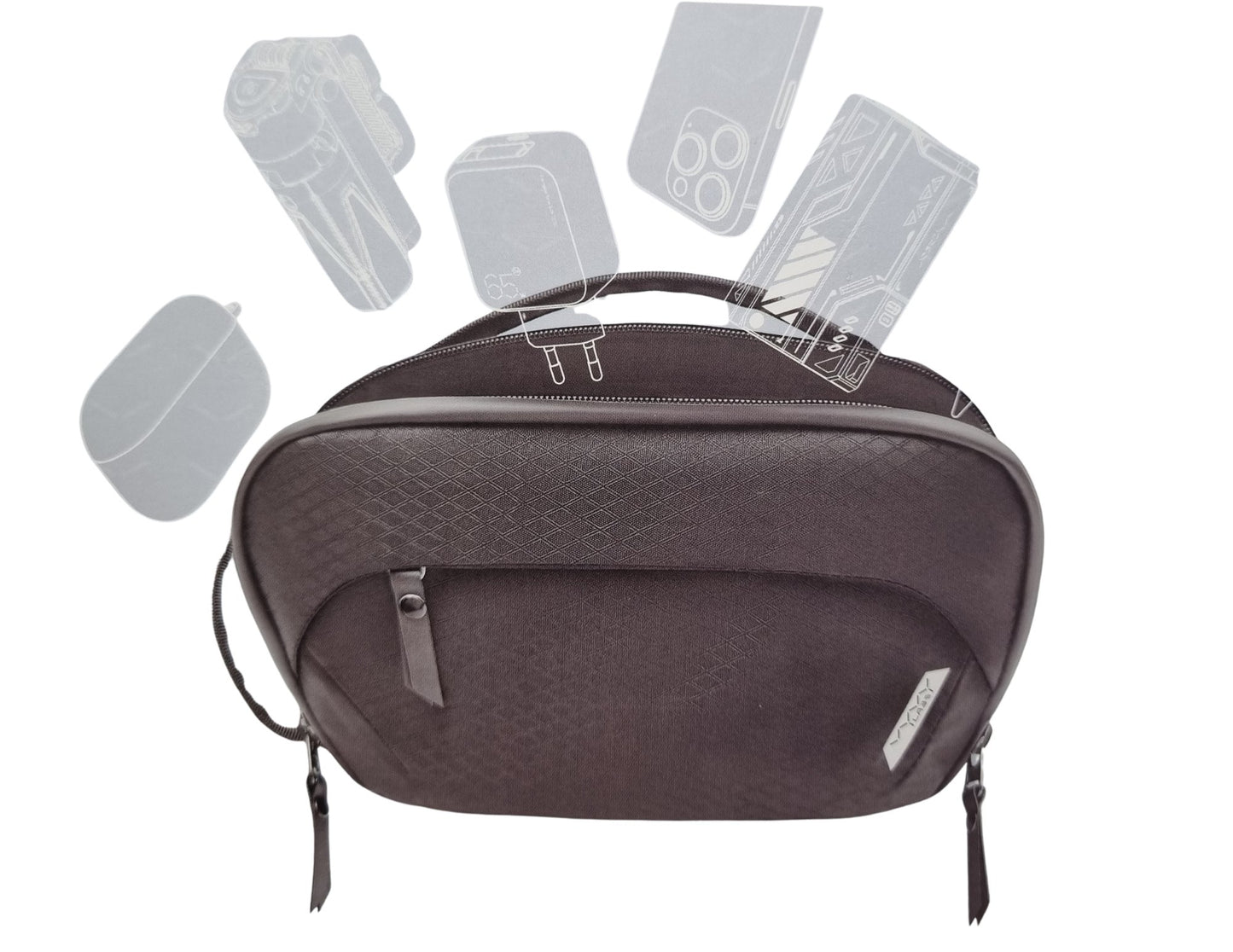 Vyvylabs Sorter Pouch Outdoor Waterproof Bag Black – VLXZ-BK on a white background