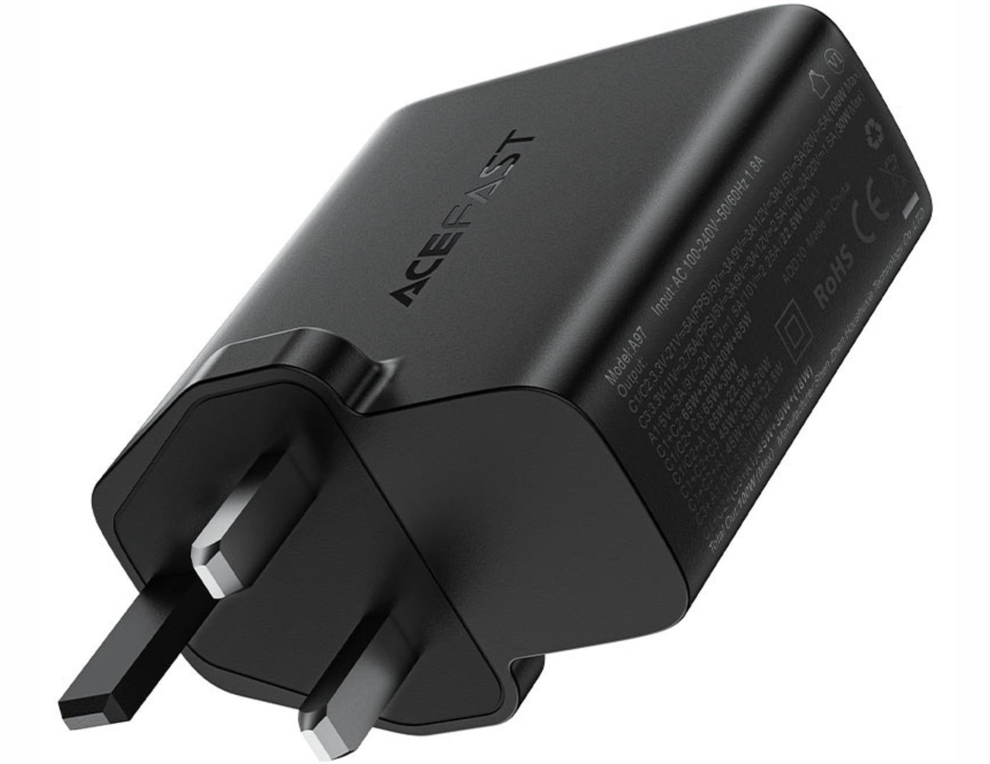 Acefast A97 100W GaN Wall Charger on a white background
