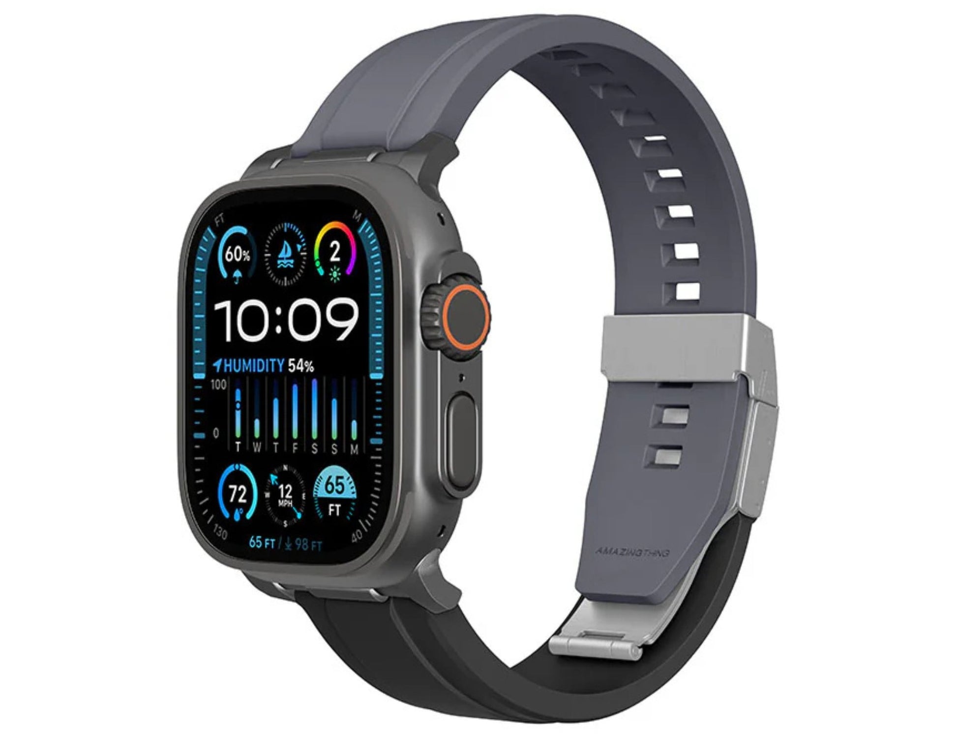 AmazingThing Titan Chrono Apple Watch Band for Apple Watch 49/46/45 – TRX46GB / TRX46SB on a white background