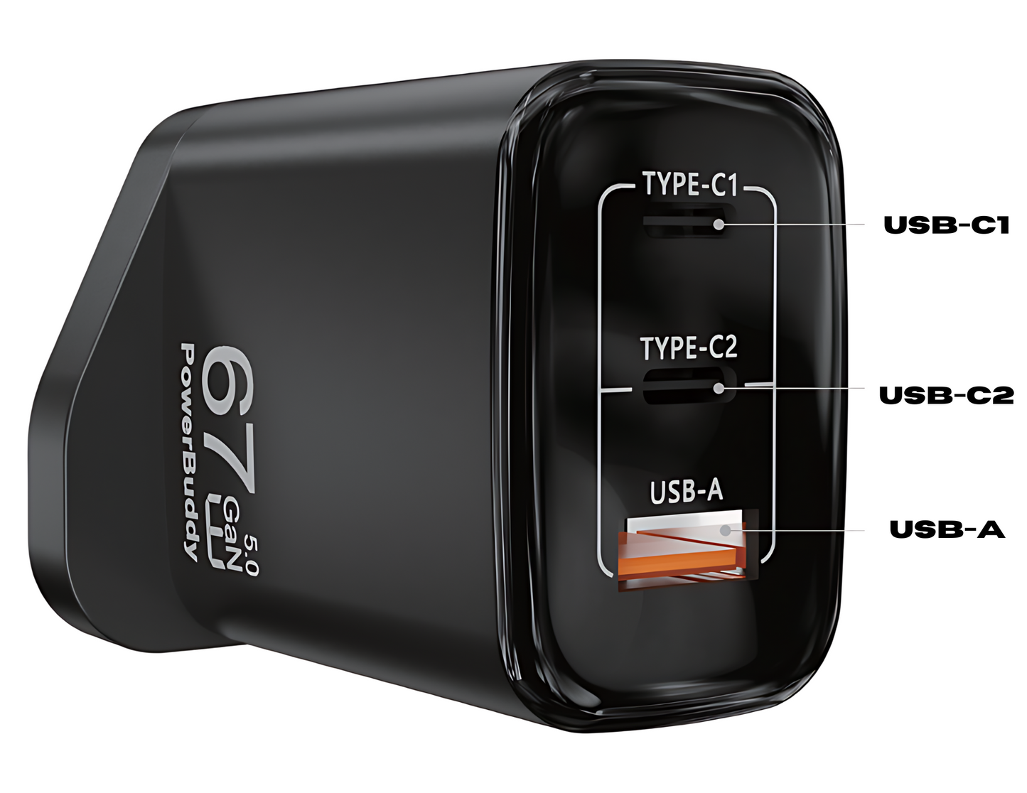 SwitchEasy PowerBuddy 67W GaN Fast Charging PowerBuddy 5.0 Wall Charger