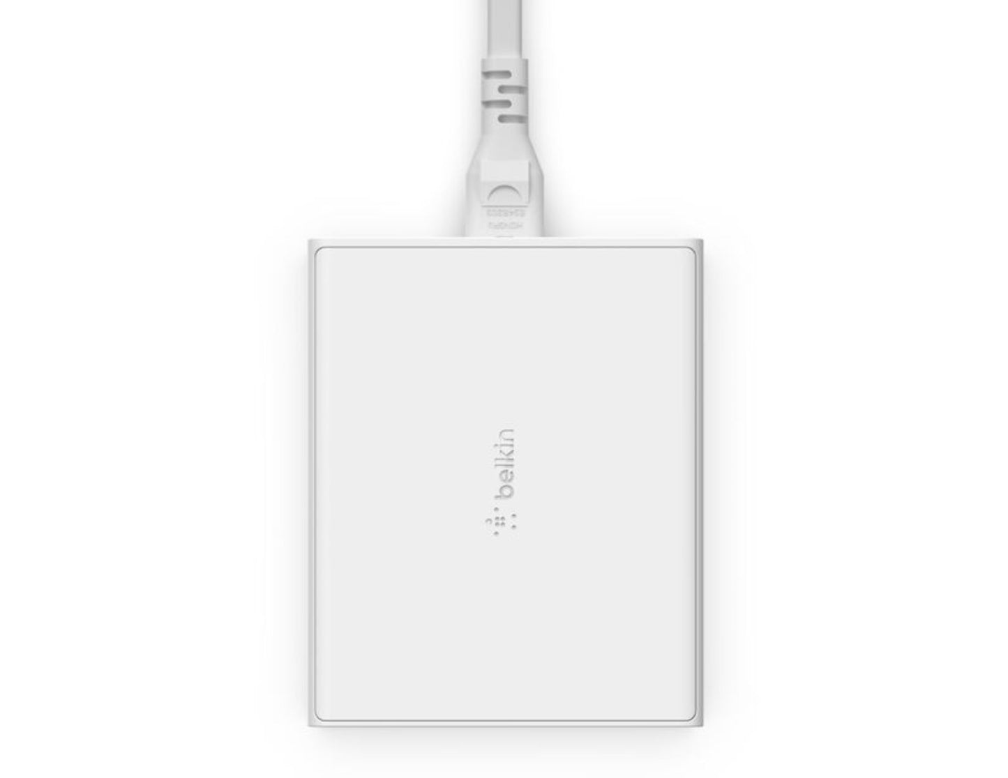 BELKIN BoostCharge Pro 108W 4-Port GaN Charger with 2 USB-C & 2 USB-A Ports – WCH010myWH on a white background