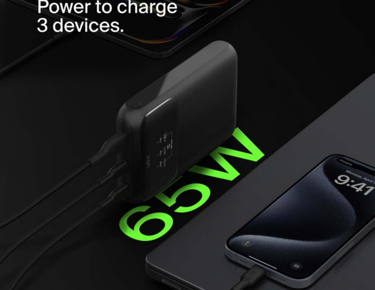 Belkin BoostCharge Pro 3-Port Laptop Power Bank 20K +