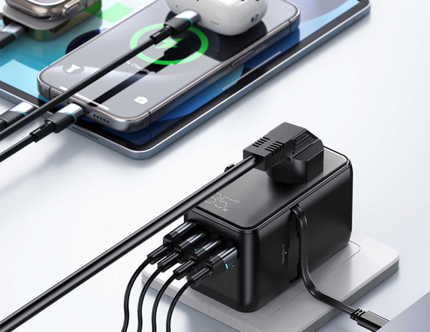 Vyvylabs Explorer Series GaN 85W Fast Charger Travel Adapter - 4 Ports