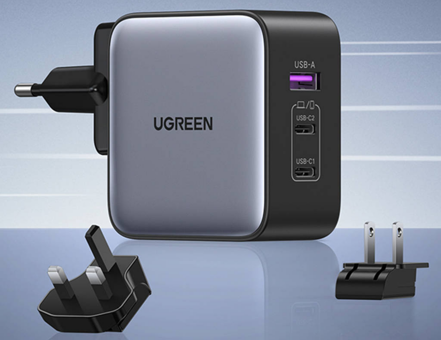UGREEN Nexode 3-Port PD GaN Fast Charger 65W (CD296)