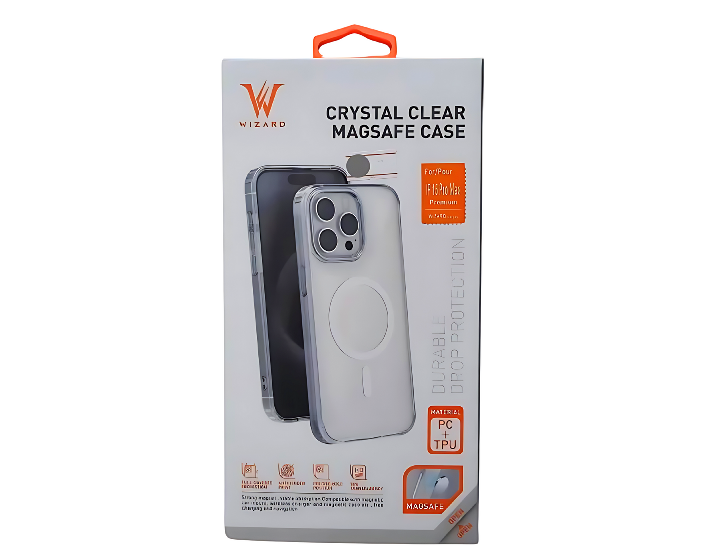 Wizard Crystal Clear Magsafe Case for iPhone 14 Pro- Pro Max , iPhone 15 Pro- Pro Max - THABTHABA STORE