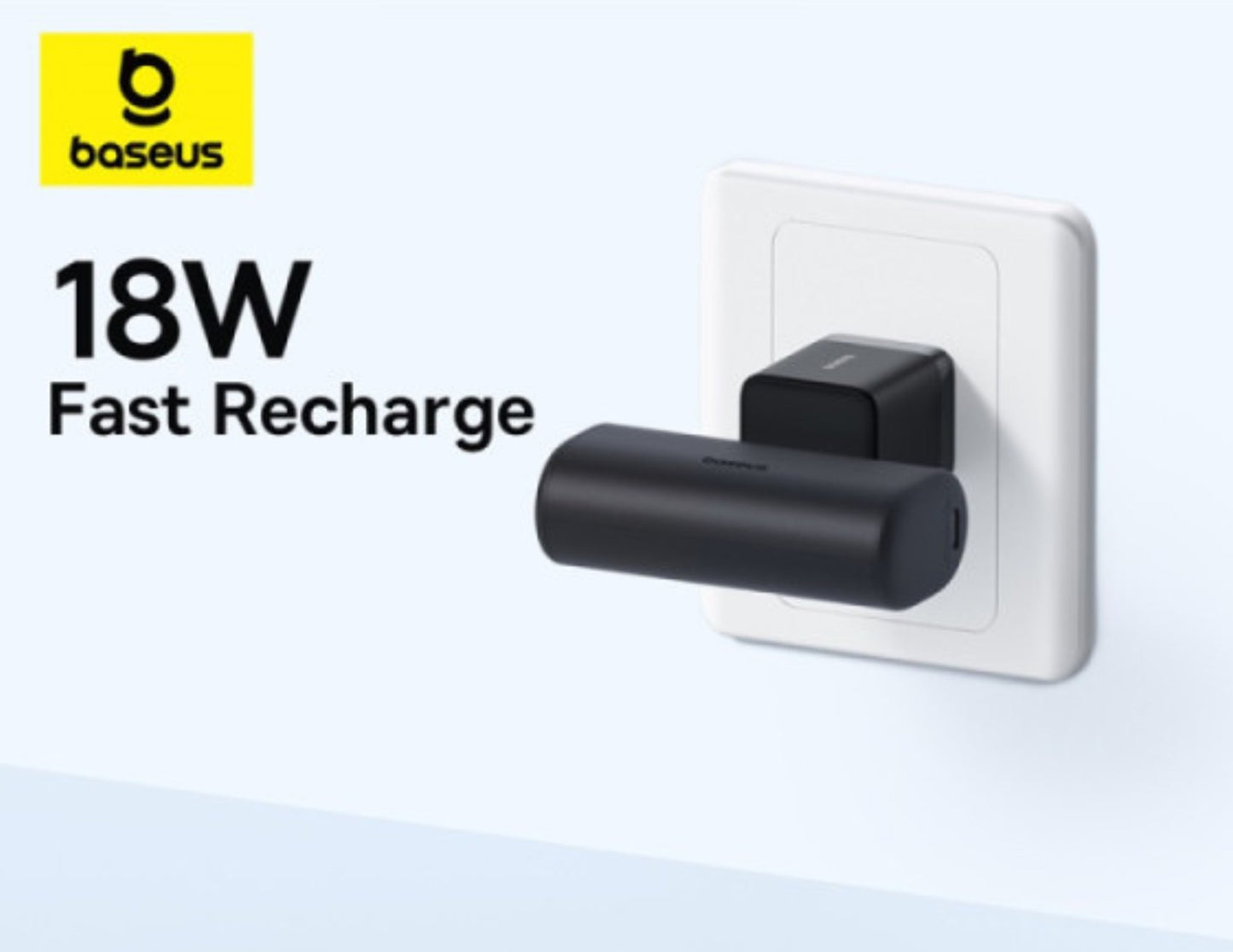 Baseus Compact Fast Charging Power Bank Type-C 5000mAh 20W Cluster Black P10068306113-00