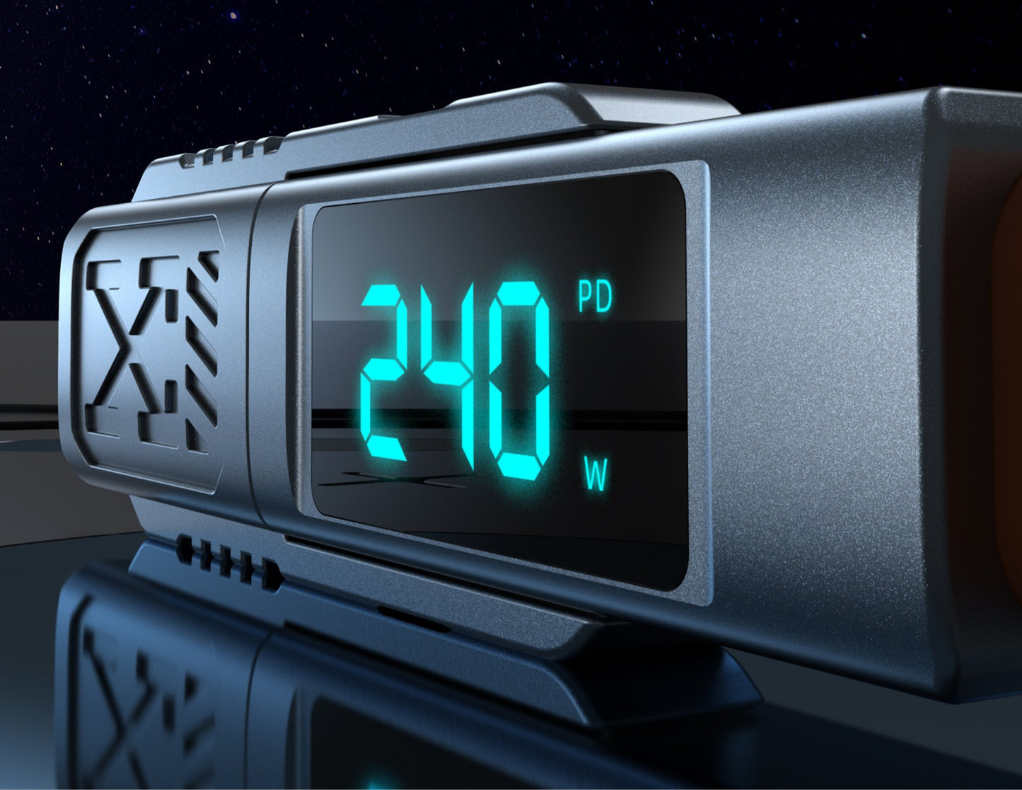 كابل شحن سريع Stellar 4 في 1 من Vyvylabs بقوة 240 واط - USB وType-C إلى C + Lightning (VCXQ-DGY)